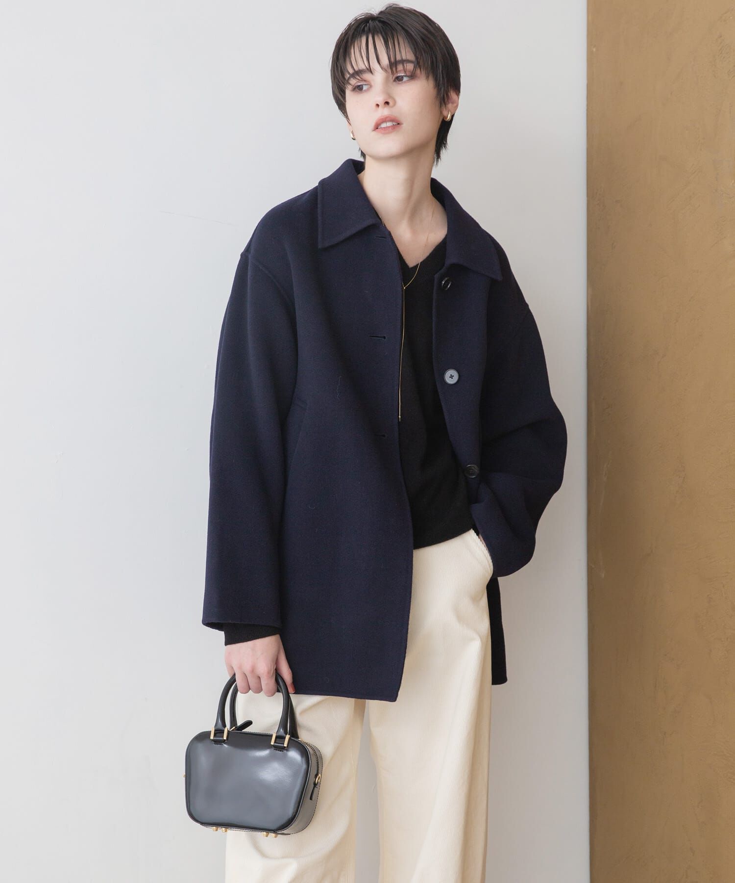 URBAN RESEARCH「スーパー140ステンカラーリバーミドルコート」|ステンカラーコート|