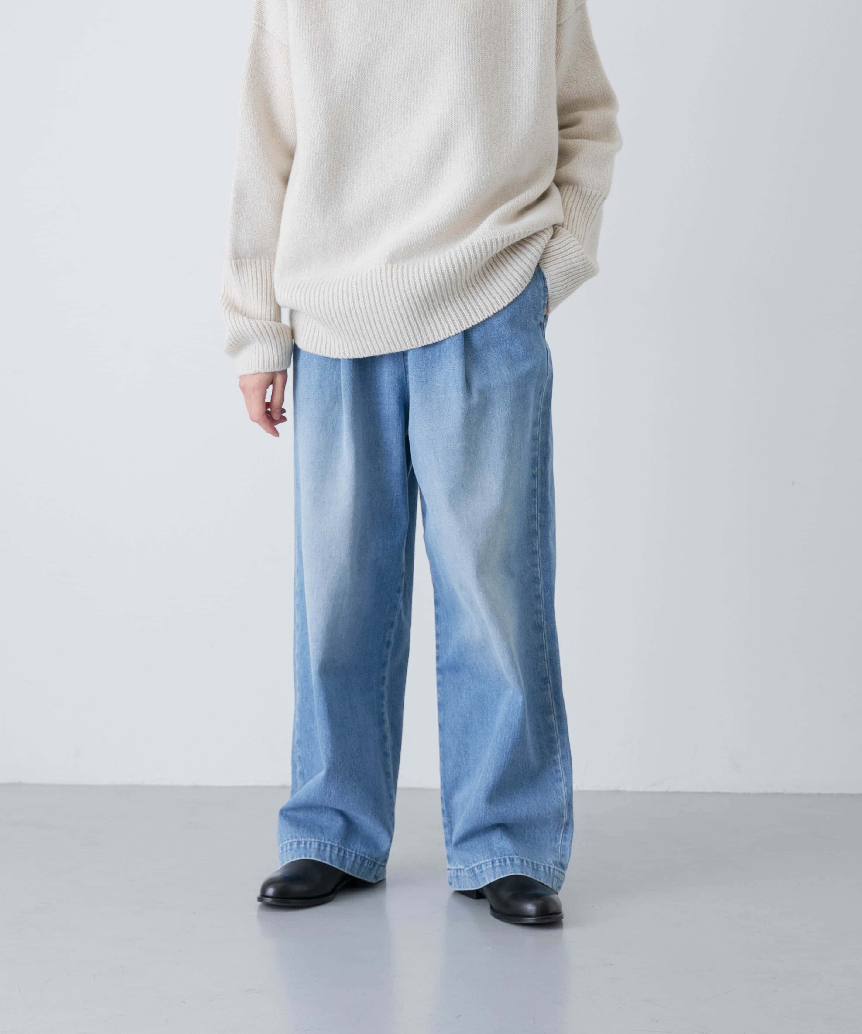 かぐれ「フェードデニムイージーパンツ」|デニム|