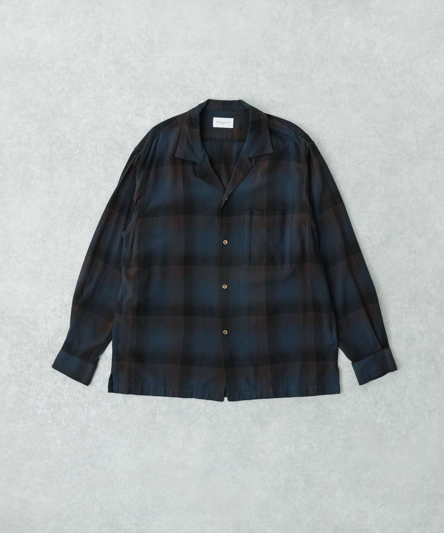 URBAN RESEARCH「new basic　BISHU RAYON CHECK SHIRTS」|シャツ・ブラウス|ネイビー