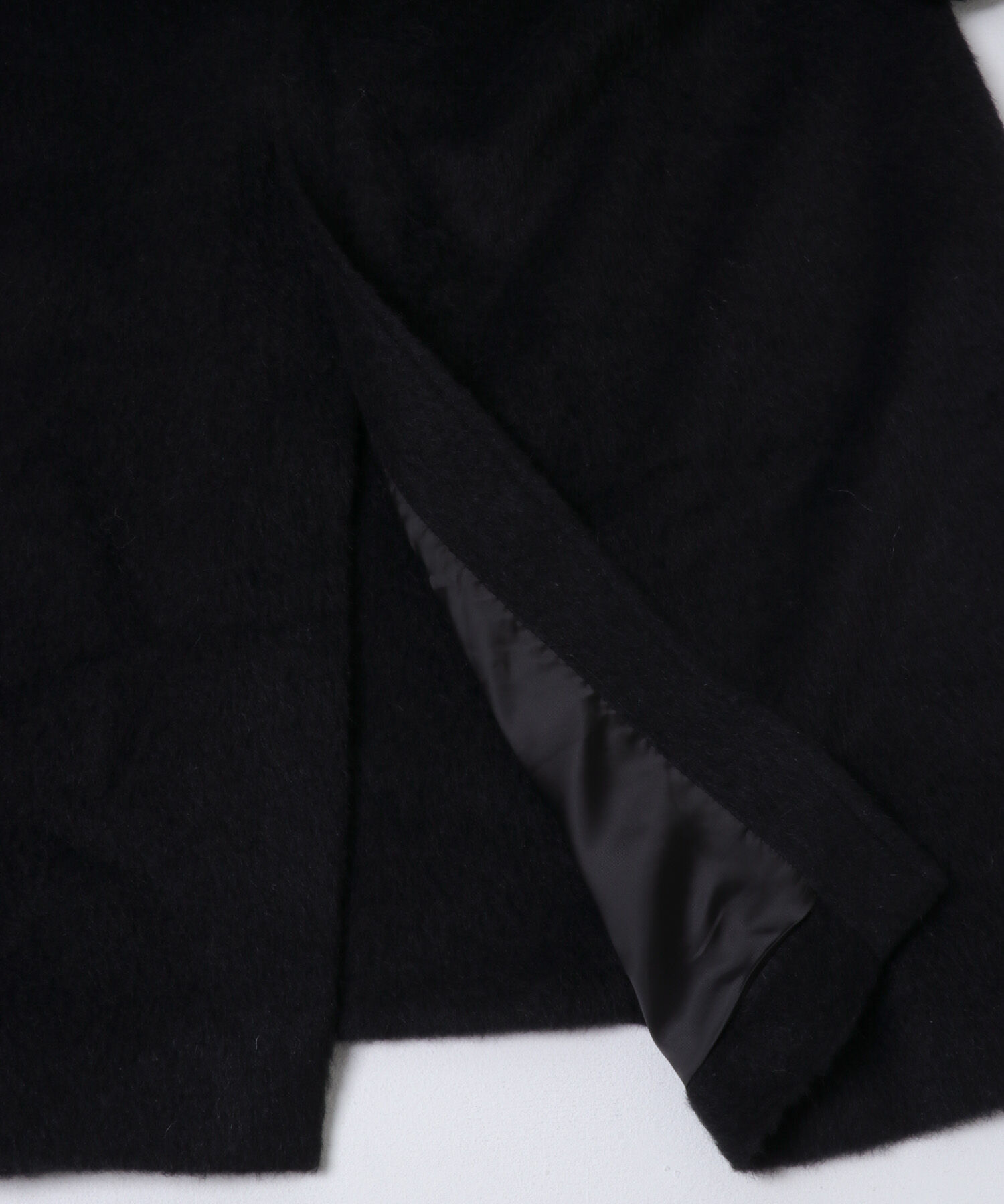 URBAN RESEARCH ROSSO「アルパカ混シャギースタンドコート」|ノーカラーコート|