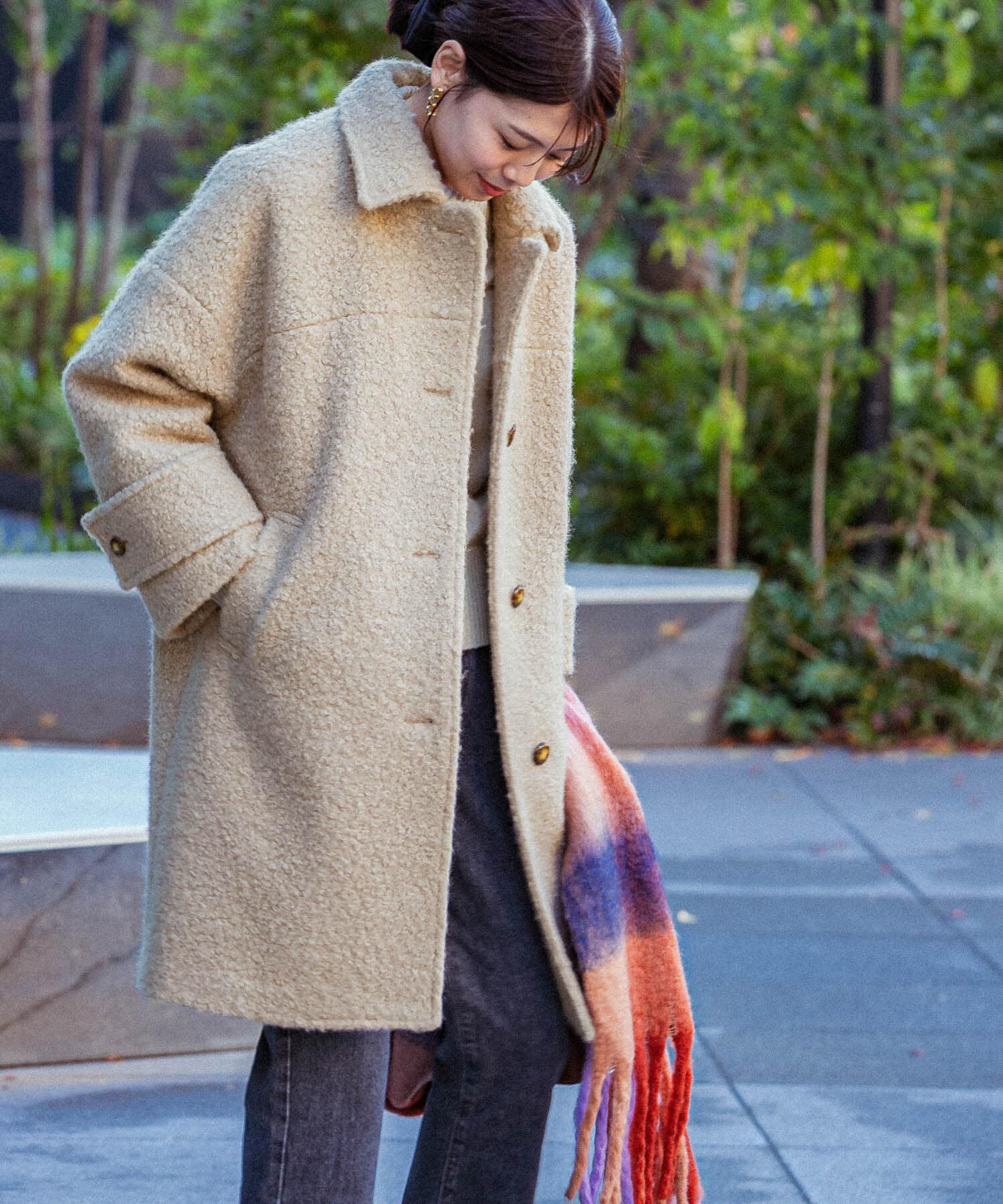 URBAN RESEARCH ROSSO「F by ROSSO　『UR TECH』ブークレステンカラーコート」|ステンカラーコート|