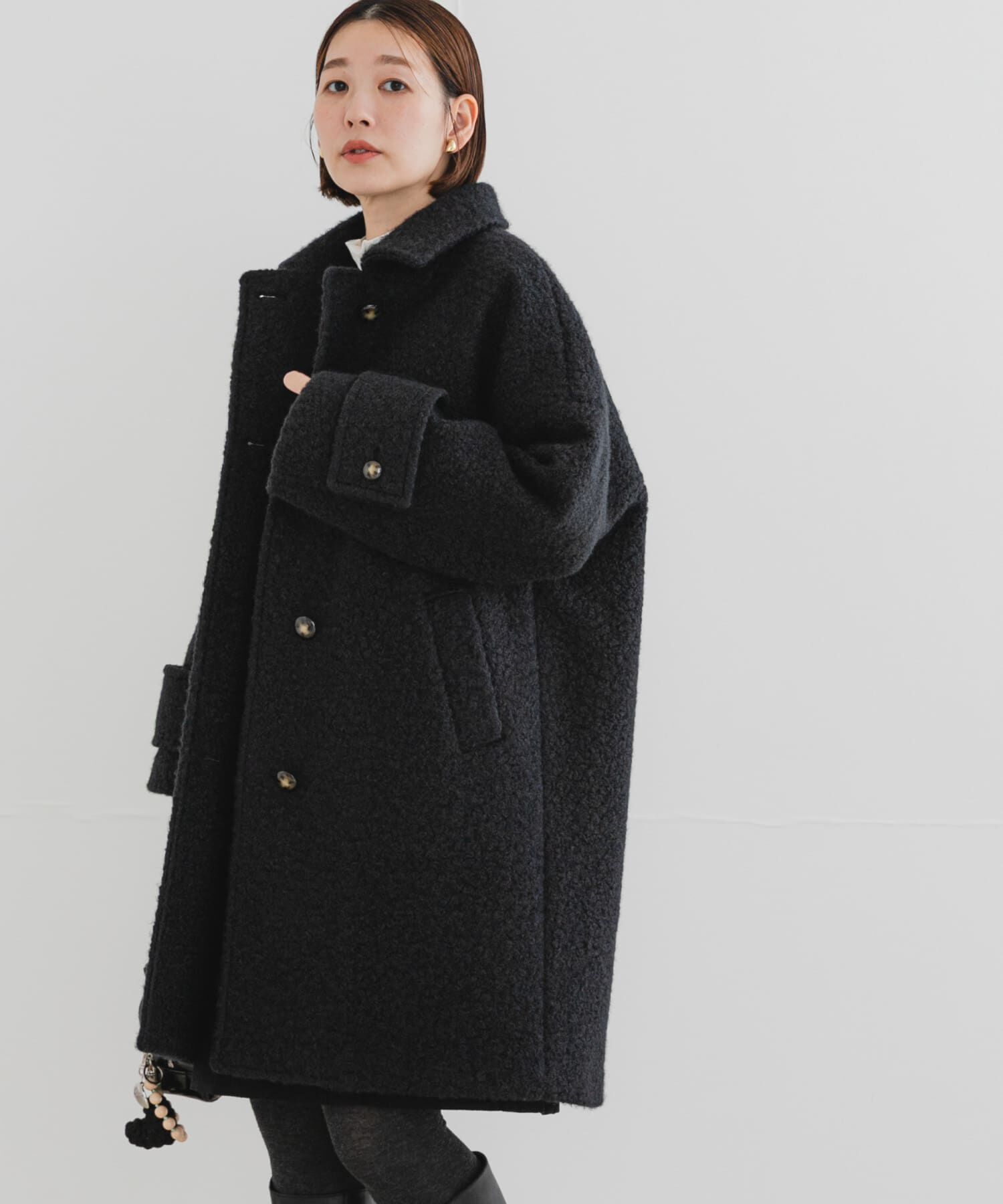 URBAN RESEARCH ROSSO「F by ROSSO　『UR TECH』ブークレステンカラーコート」|ステンカラーコート|