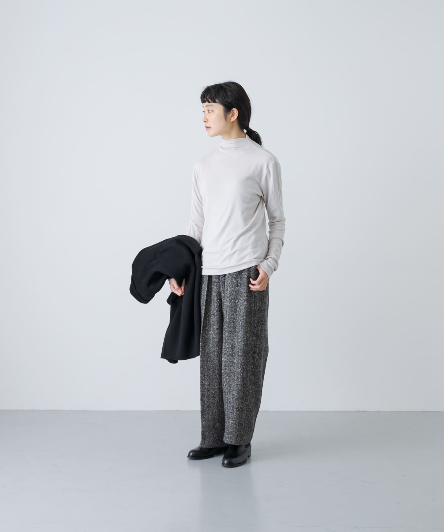 かぐれ「ボトルネックソフトリブカットソー」|Tシャツ・カットソー|