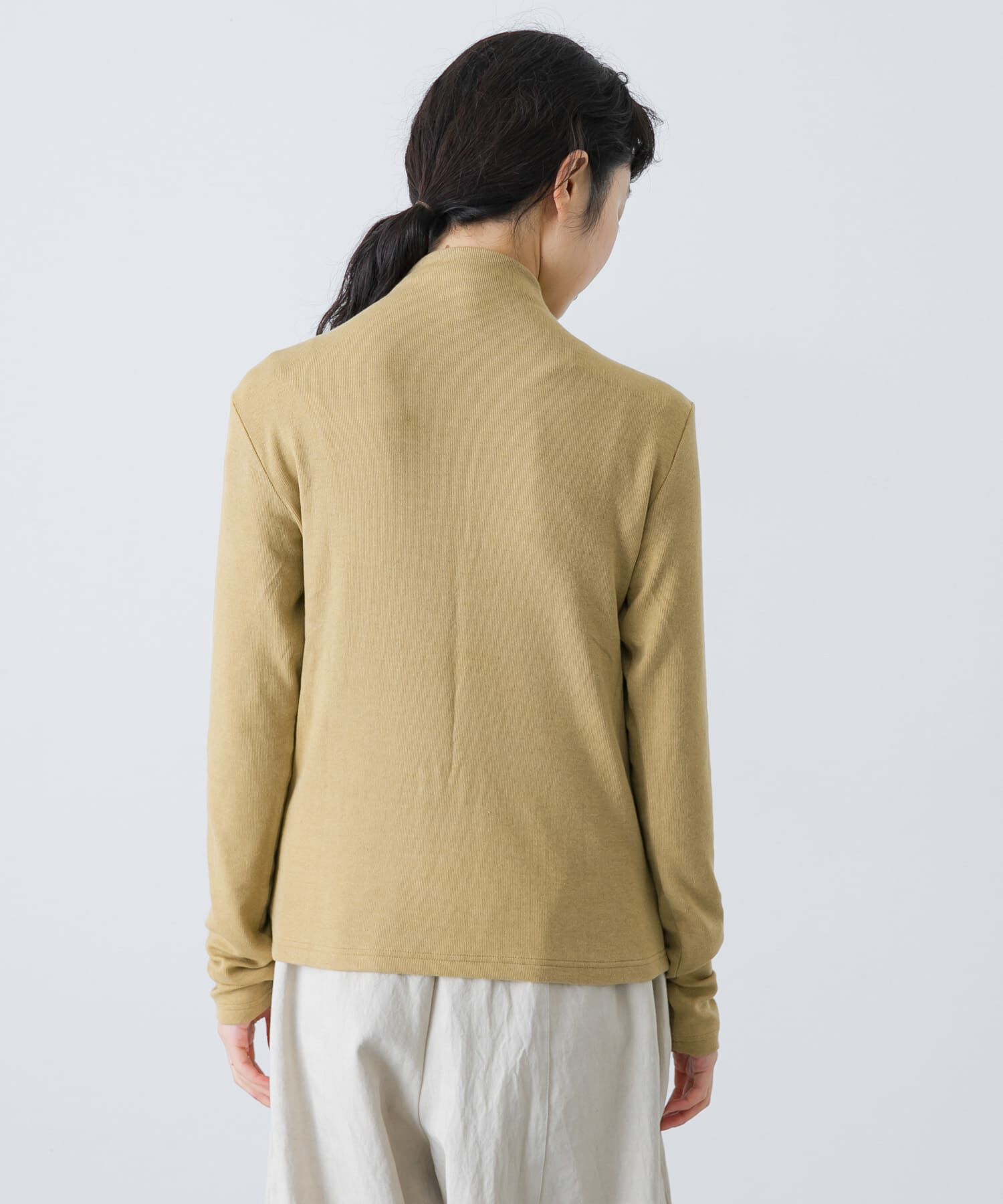 かぐれ「ボトルネックソフトリブカットソー」|Tシャツ・カットソー|