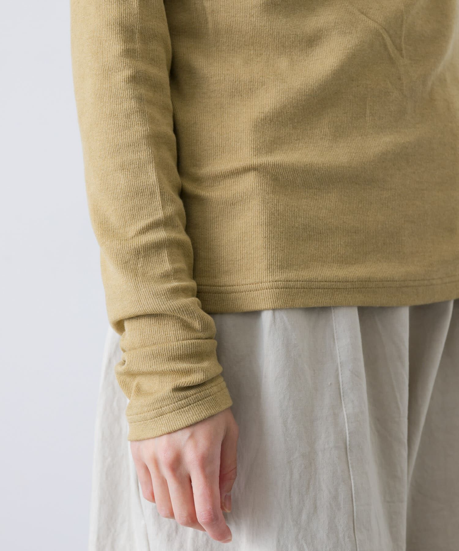 かぐれ「ボトルネックソフトリブカットソー」|Tシャツ・カットソー|