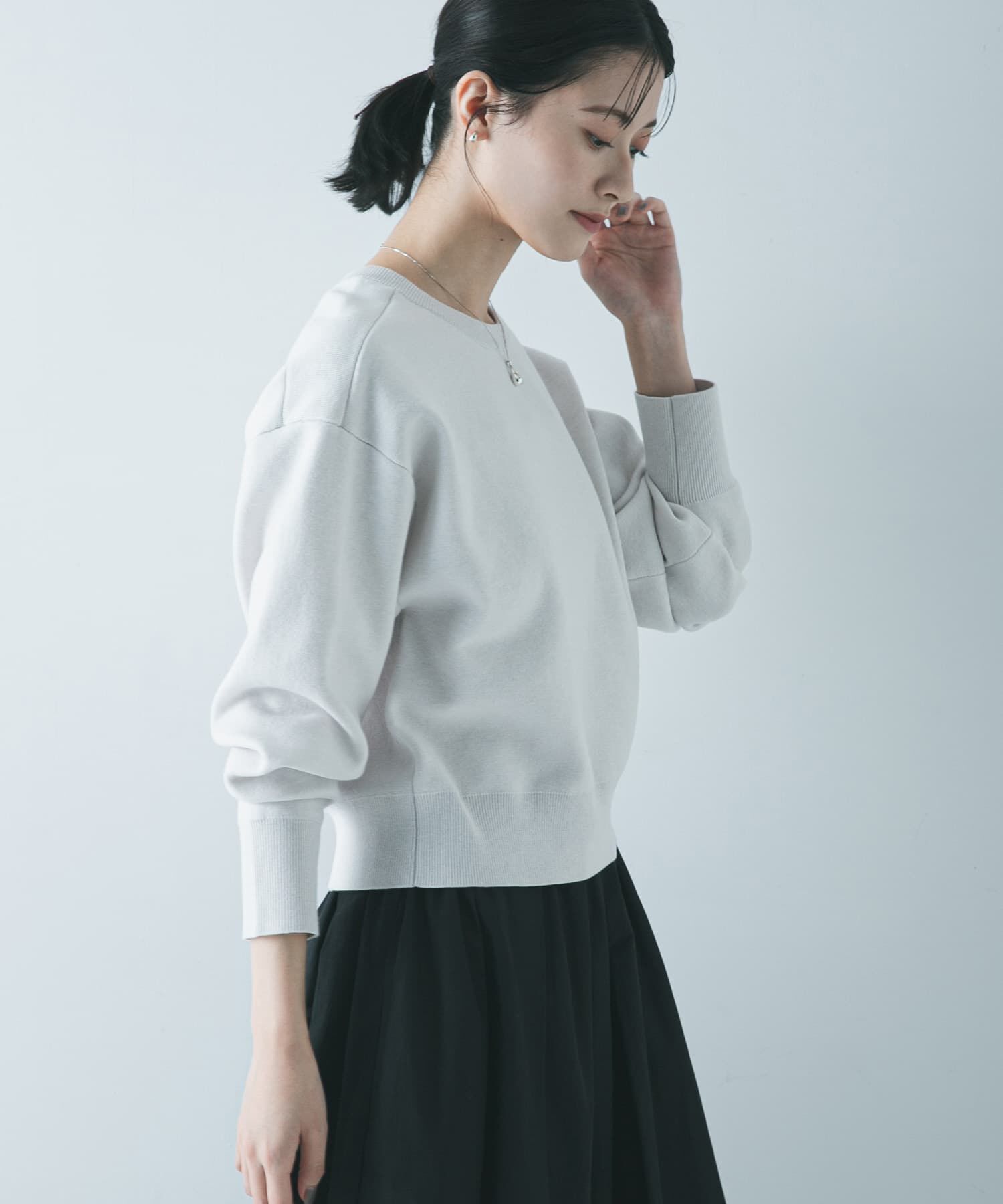 URBAN RESEARCH「ダブルフェイスクルーネックニット」|ニット・セーター|