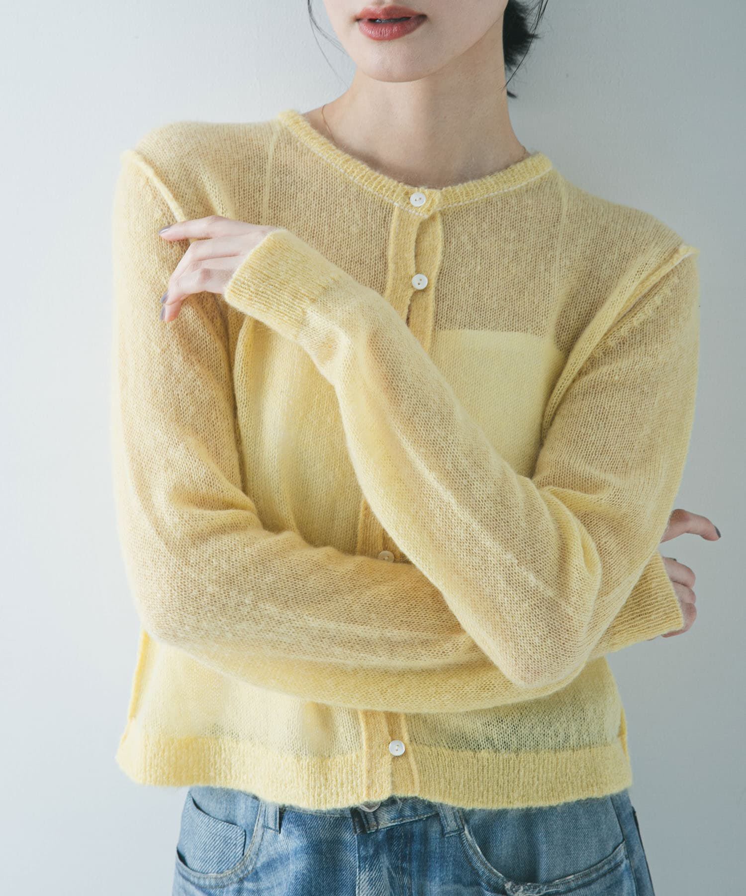 URBAN RESEARCH「シアーモヘヤカーディガン」|カーディガン|