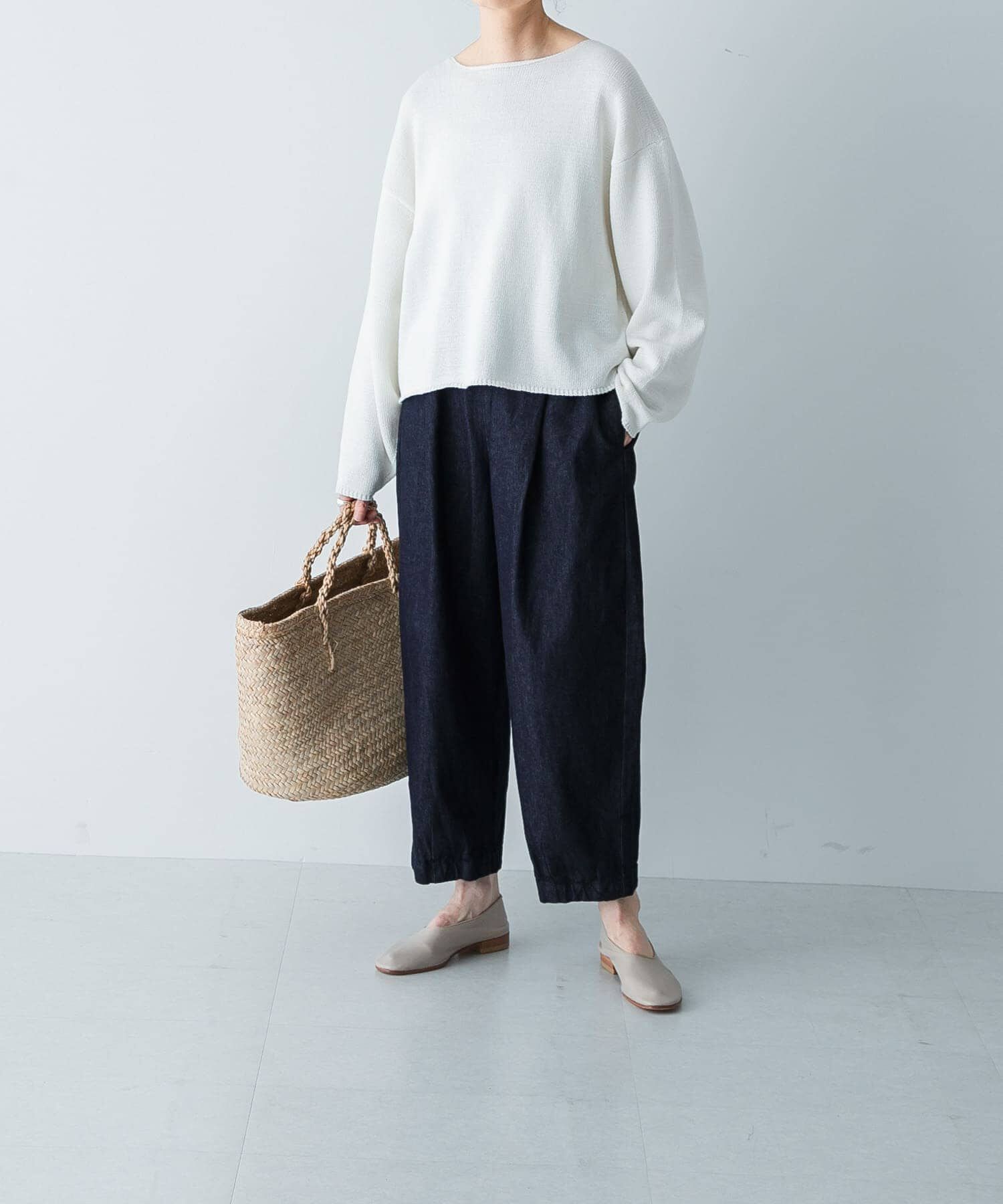 かぐれ「デニムクロップドパンツ」|デニム|