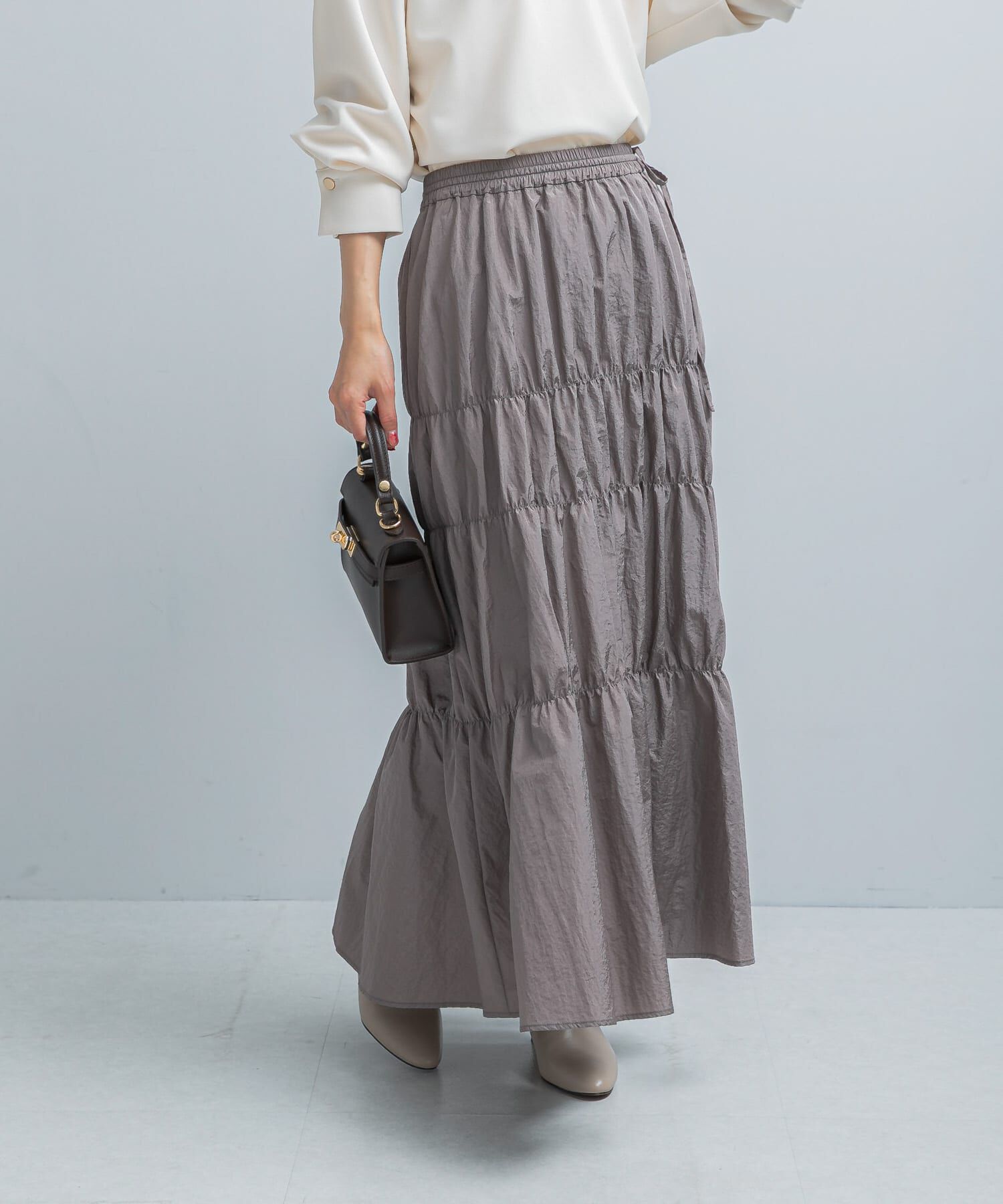 URBAN RESEARCH ROSSO「ブライトシャーリングスカート」|スカート|グレー