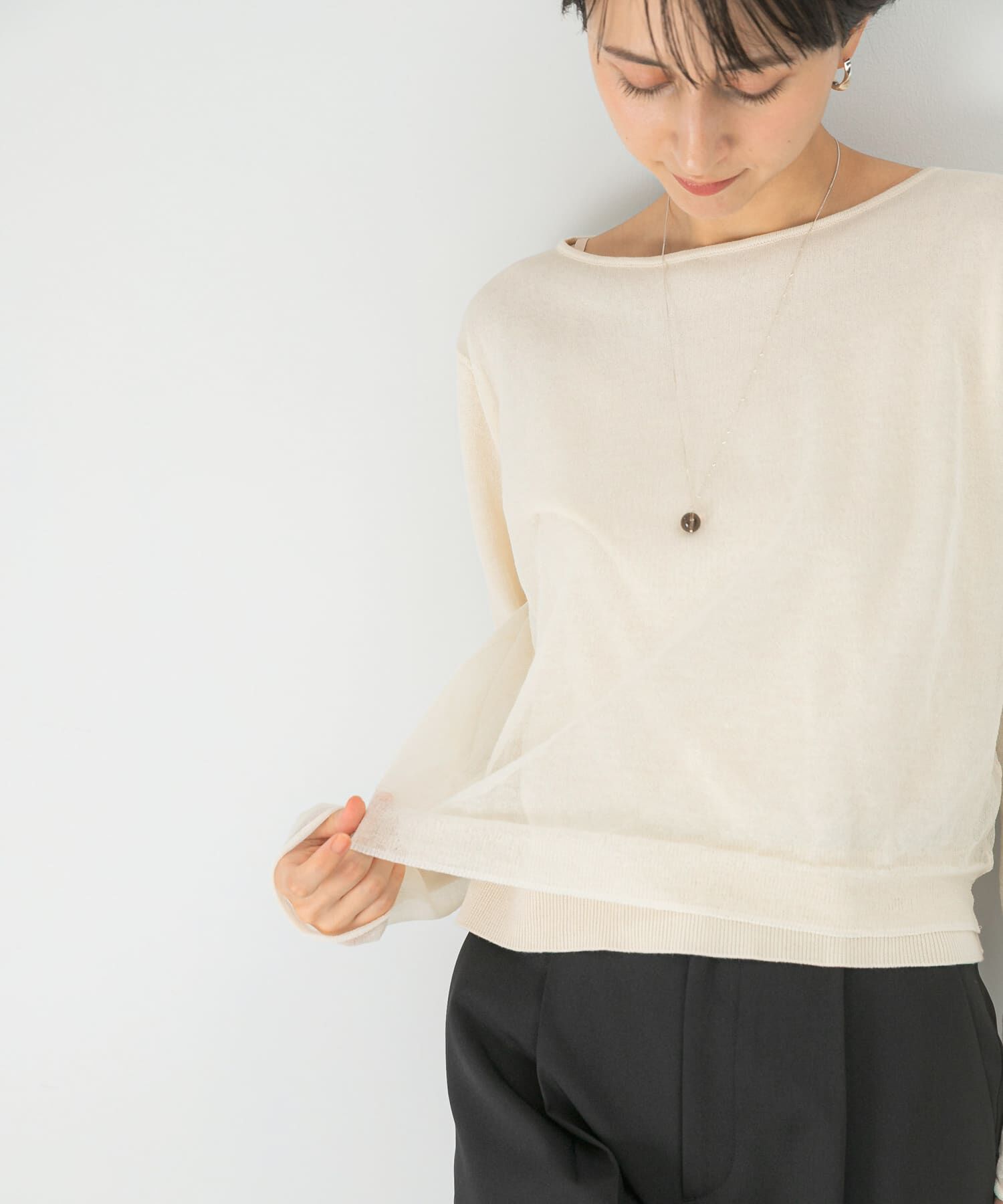 URBAN RESEARCH ROSSO「シアーレイヤードニット」|ニット・セーター|