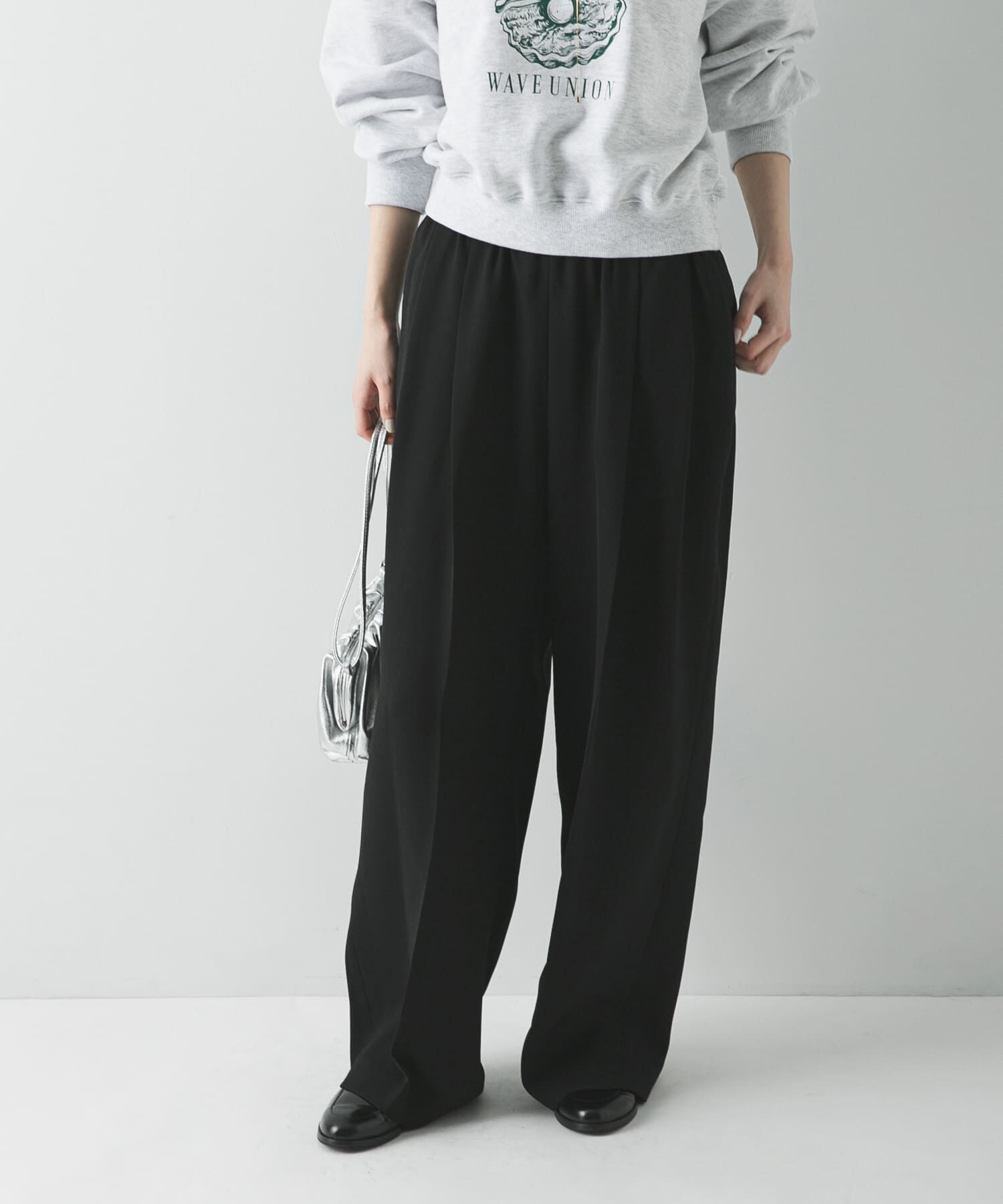 URBAN RESEARCH「ダブルクロスキュプライージーパンツ」|その他|ブラック