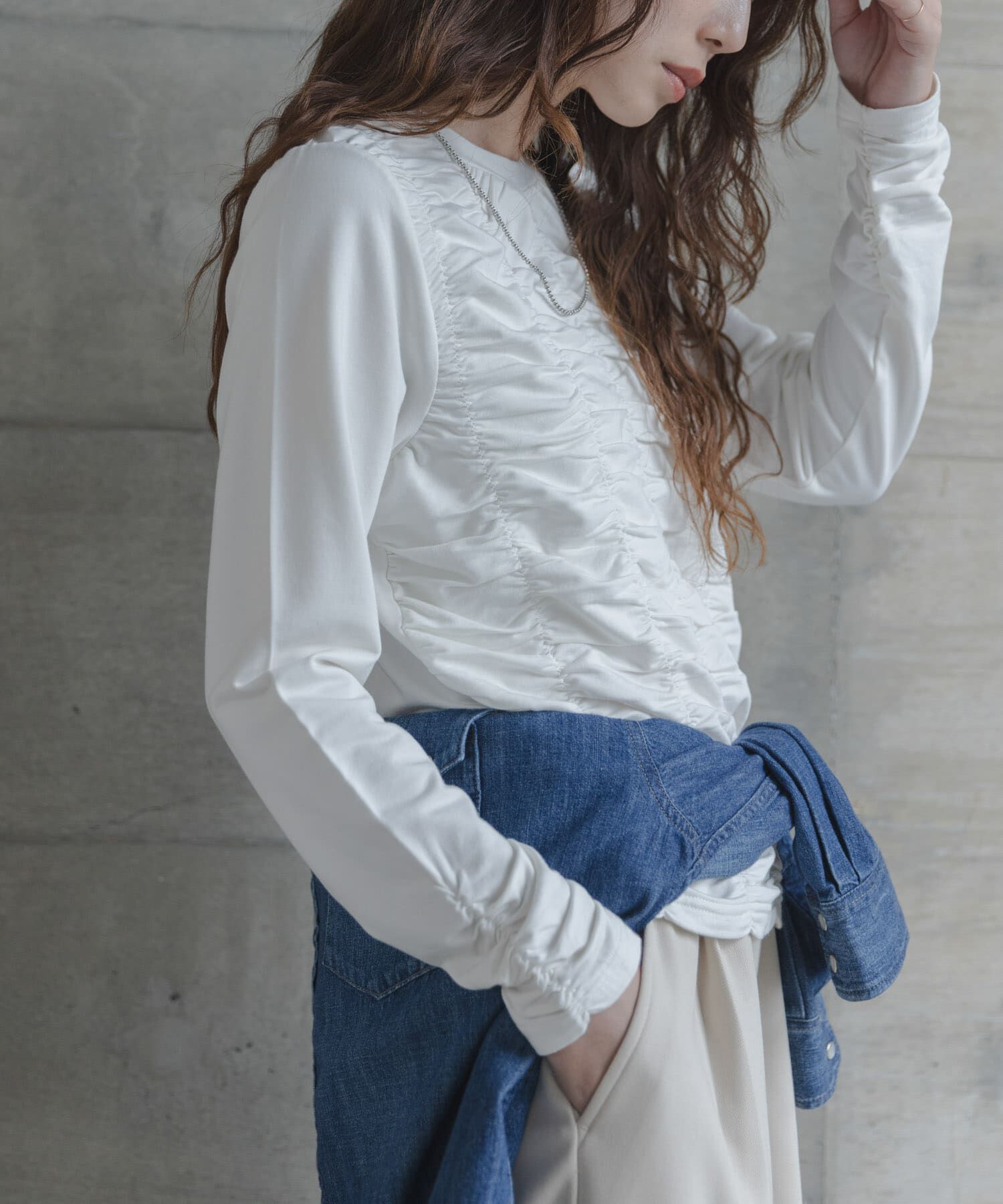 Sonny Label 「シャーリングデザインプルオーバー」|Tシャツ・カットソー|