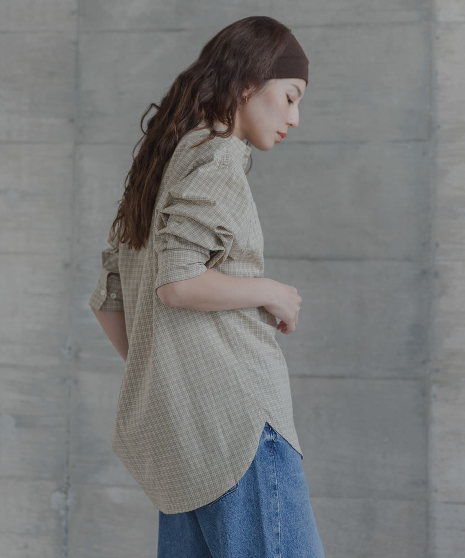 Sonny Label 「ドビーチェックアシメシャツ」|シャツ・ブラウス|