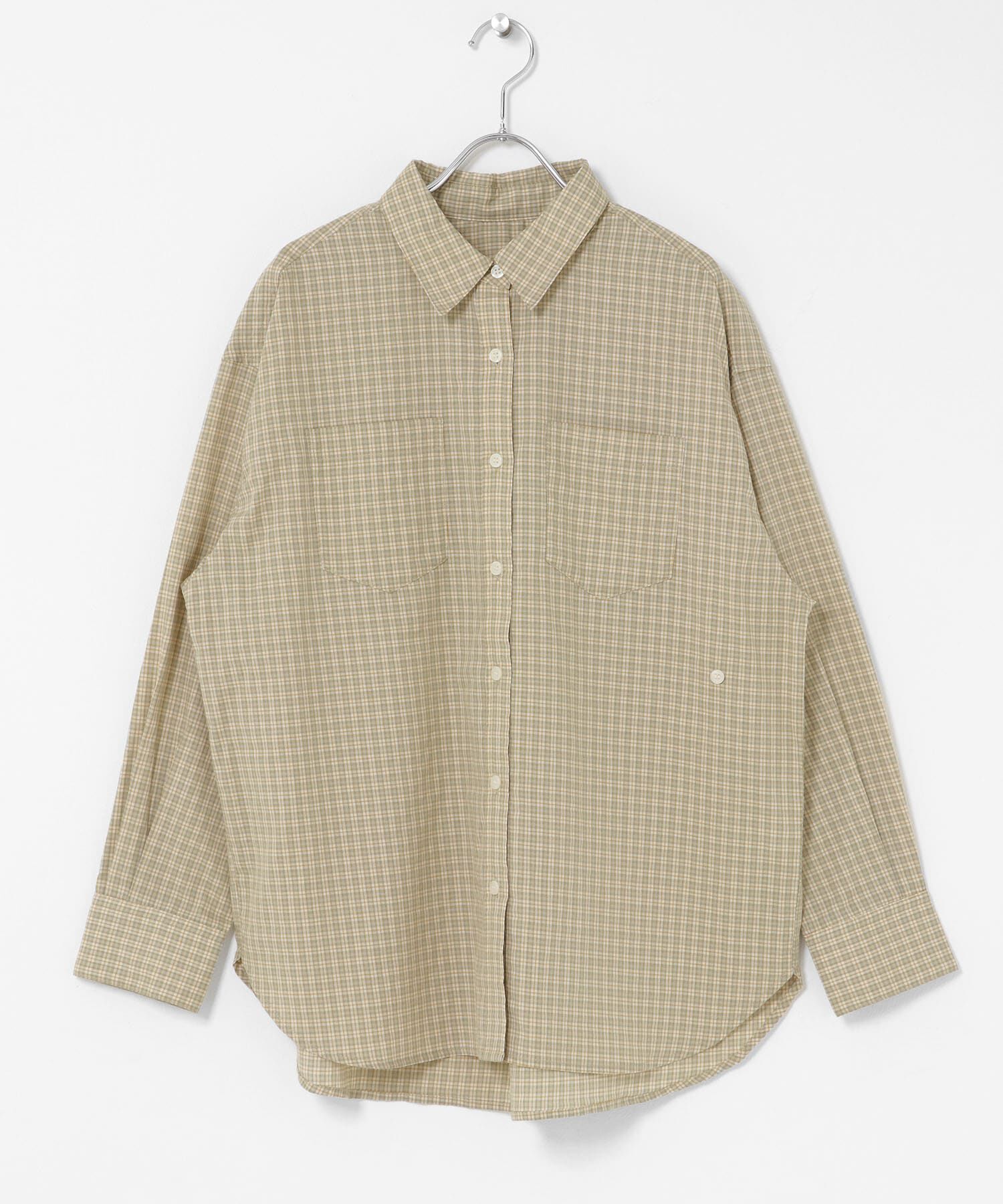 Sonny Label 「ドビーチェックアシメシャツ」|シャツ・ブラウス|