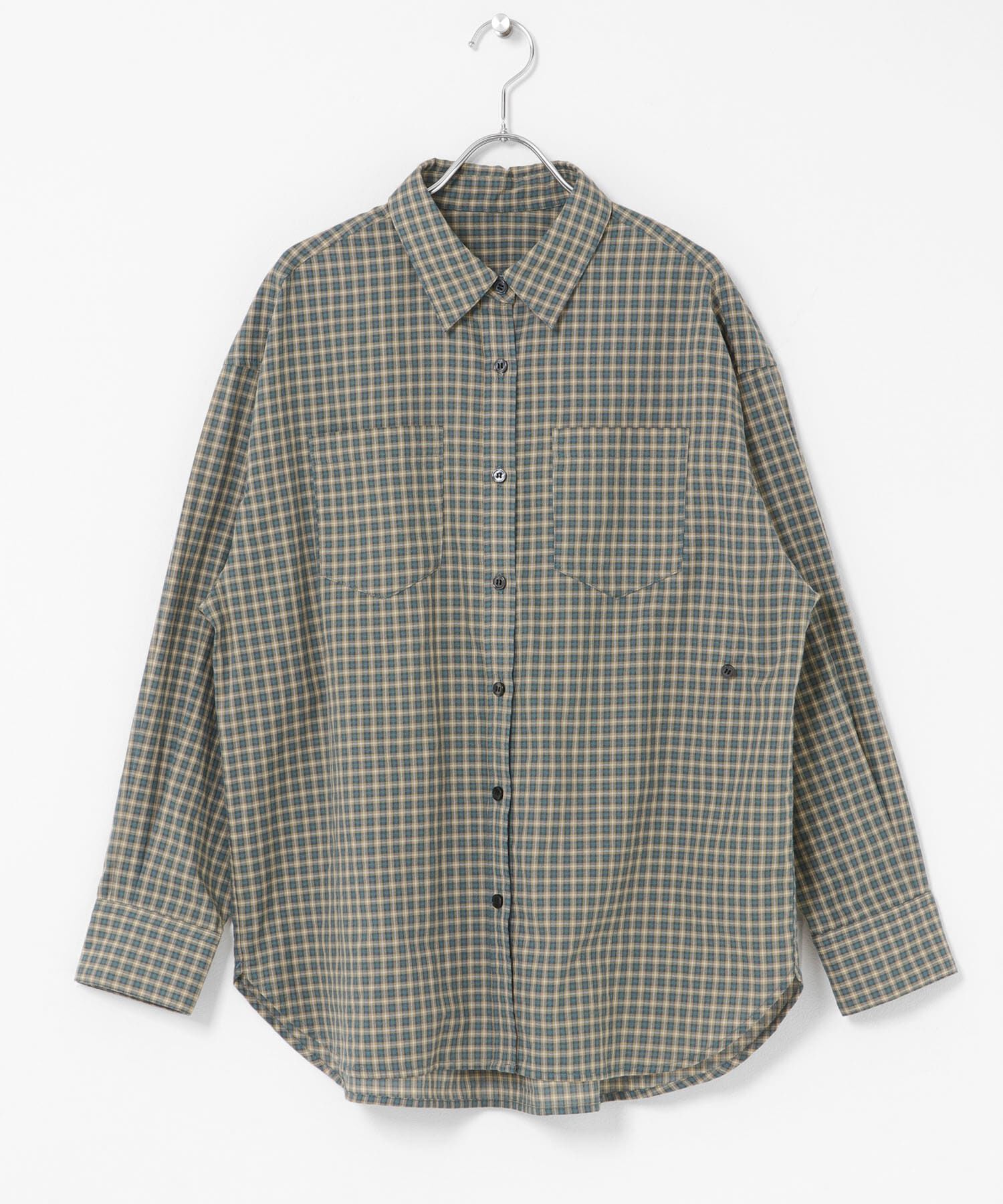 Sonny Label 「ドビーチェックアシメシャツ」|シャツ・ブラウス|