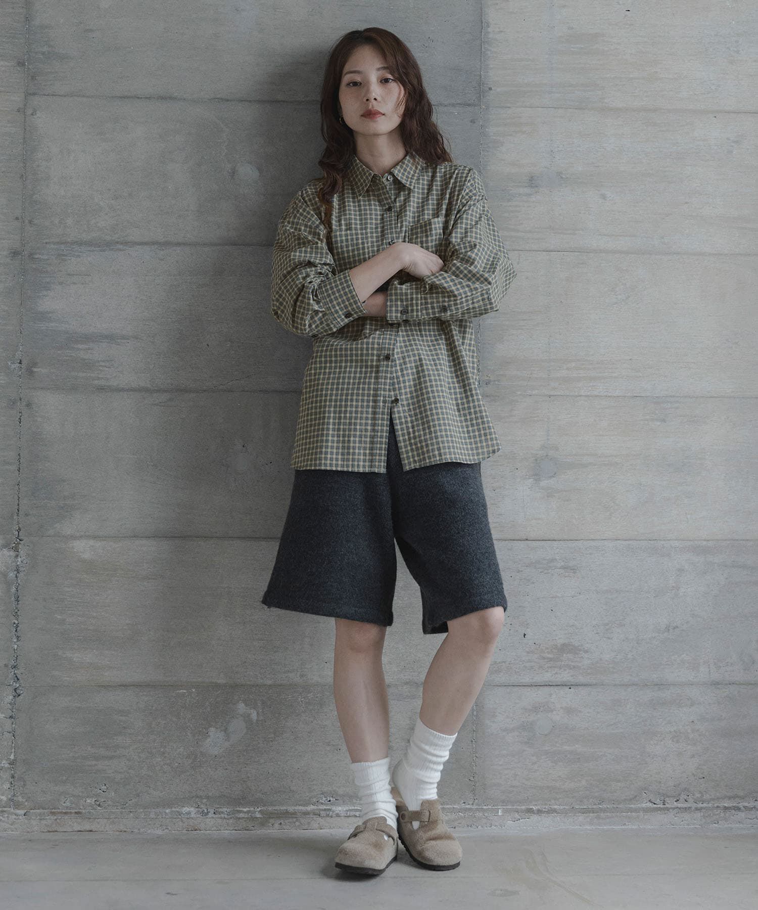 Sonny Label 「ドビーチェックアシメシャツ」|シャツ・ブラウス|