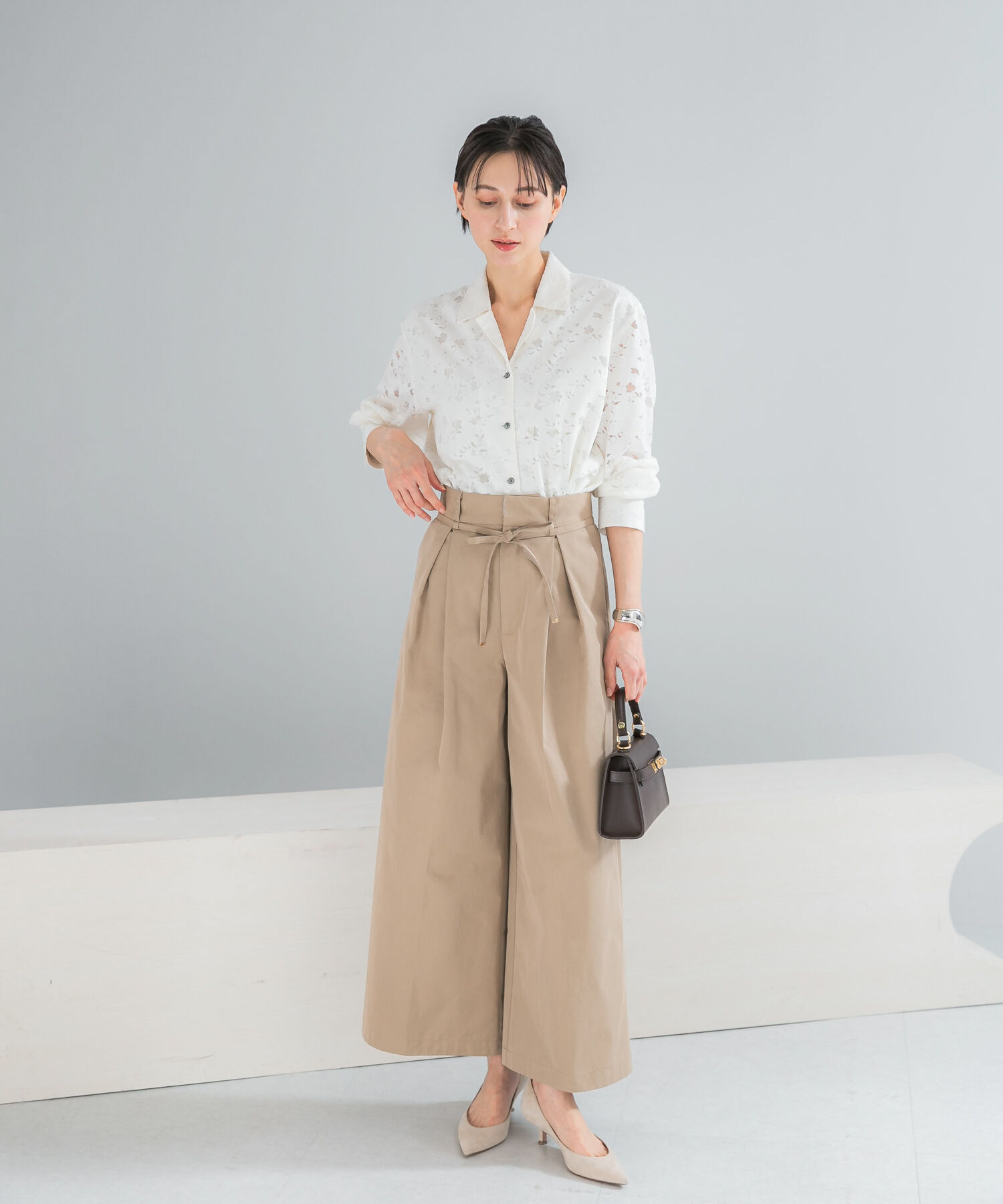 URBAN RESEARCH ROSSO「コットンツイルベルテッドワイドパンツ」|その他|