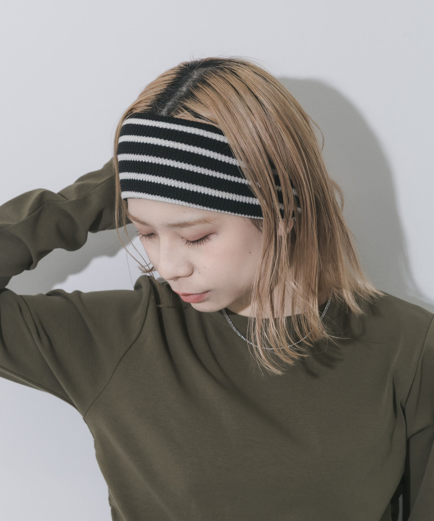 SMELLY「ボーダーワイドヘアバンド」|ヘアバンド|
