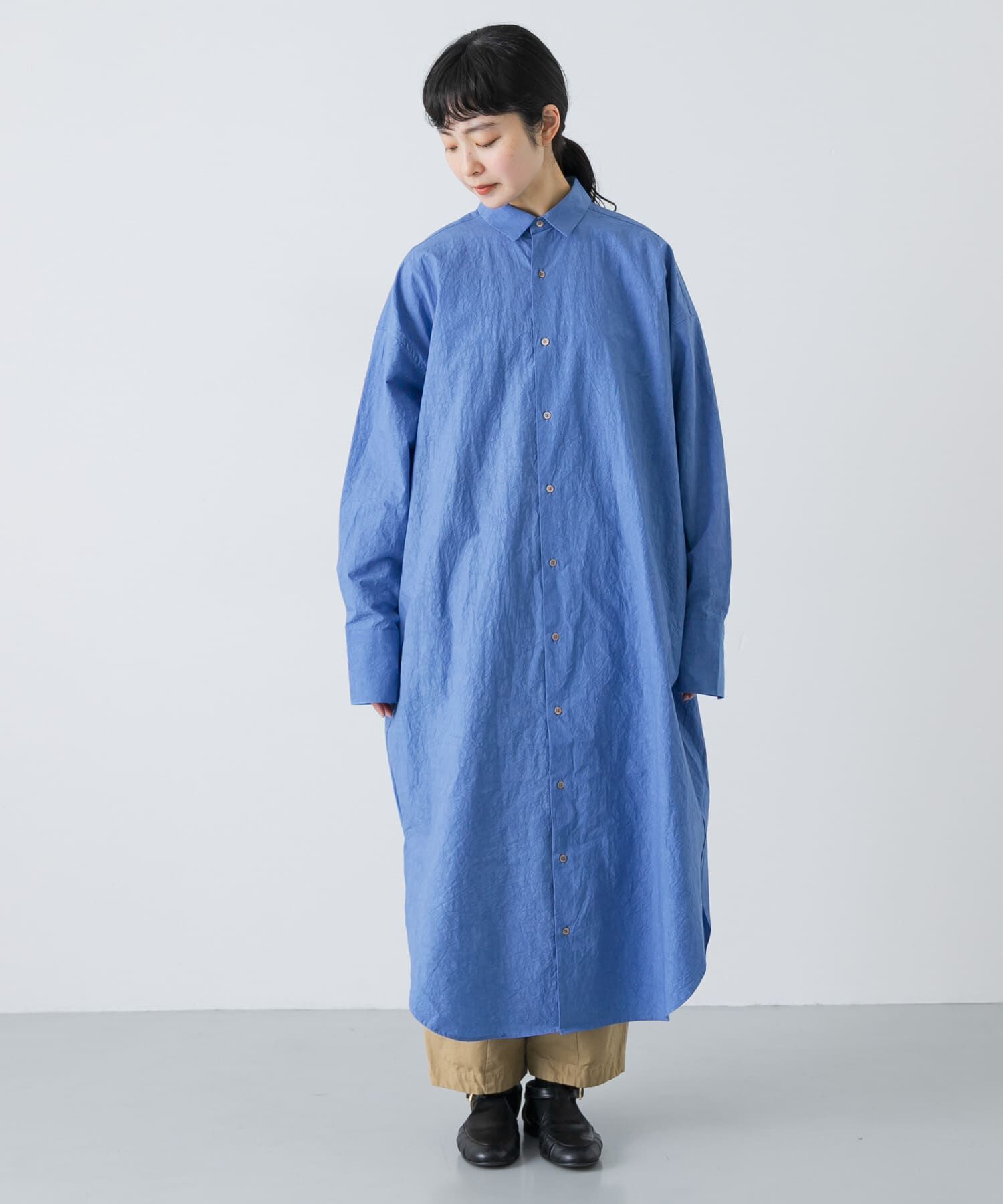 かぐれ「ワイドシャツワンピース」|ワンピース|