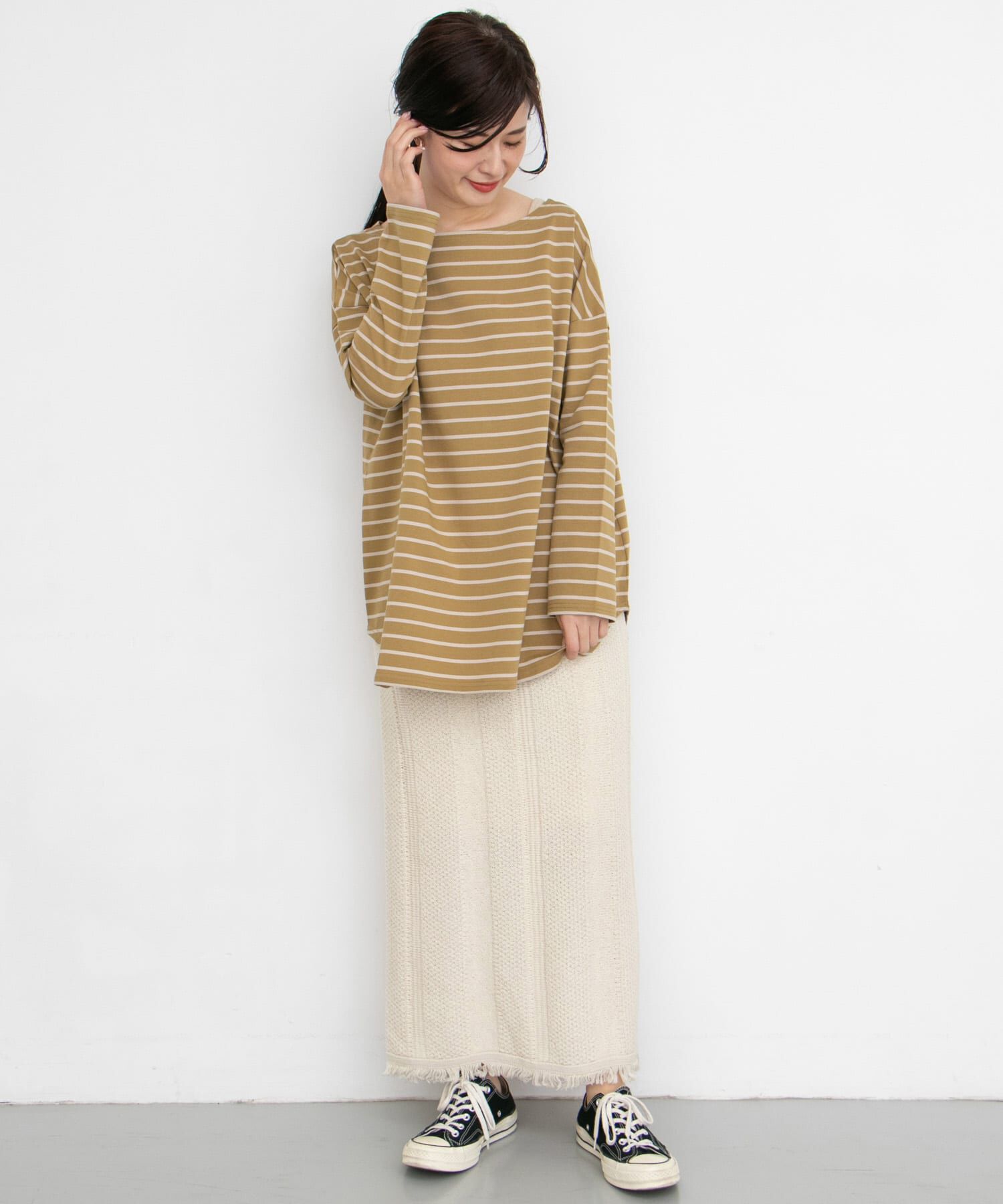  「タイトフリンジニットスカート」|スカート|