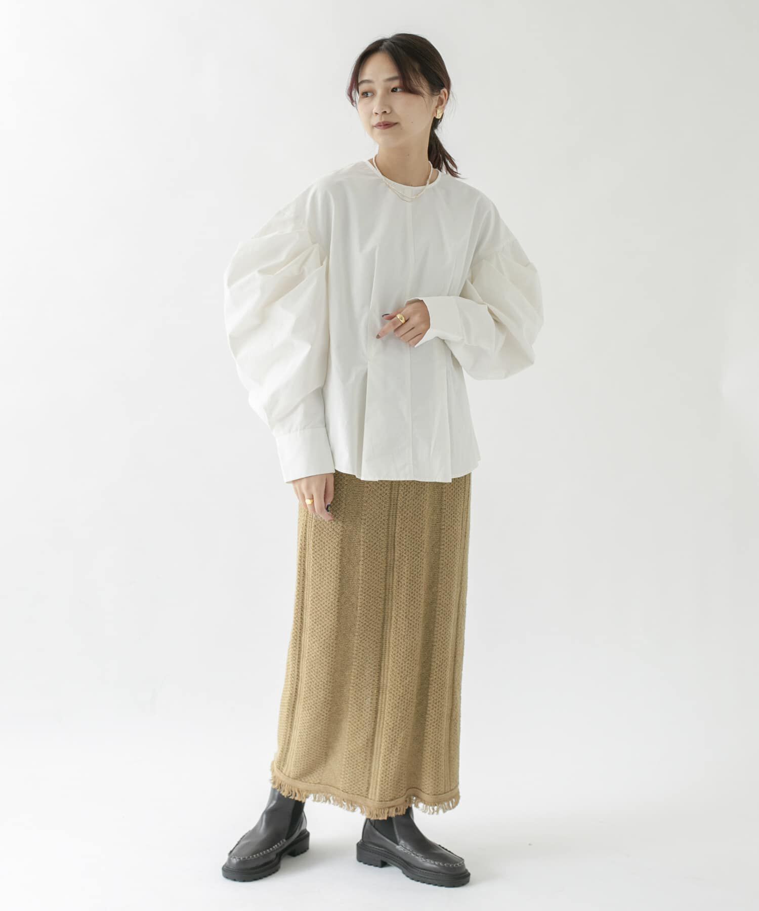  「タイトフリンジニットスカート」|スカート|