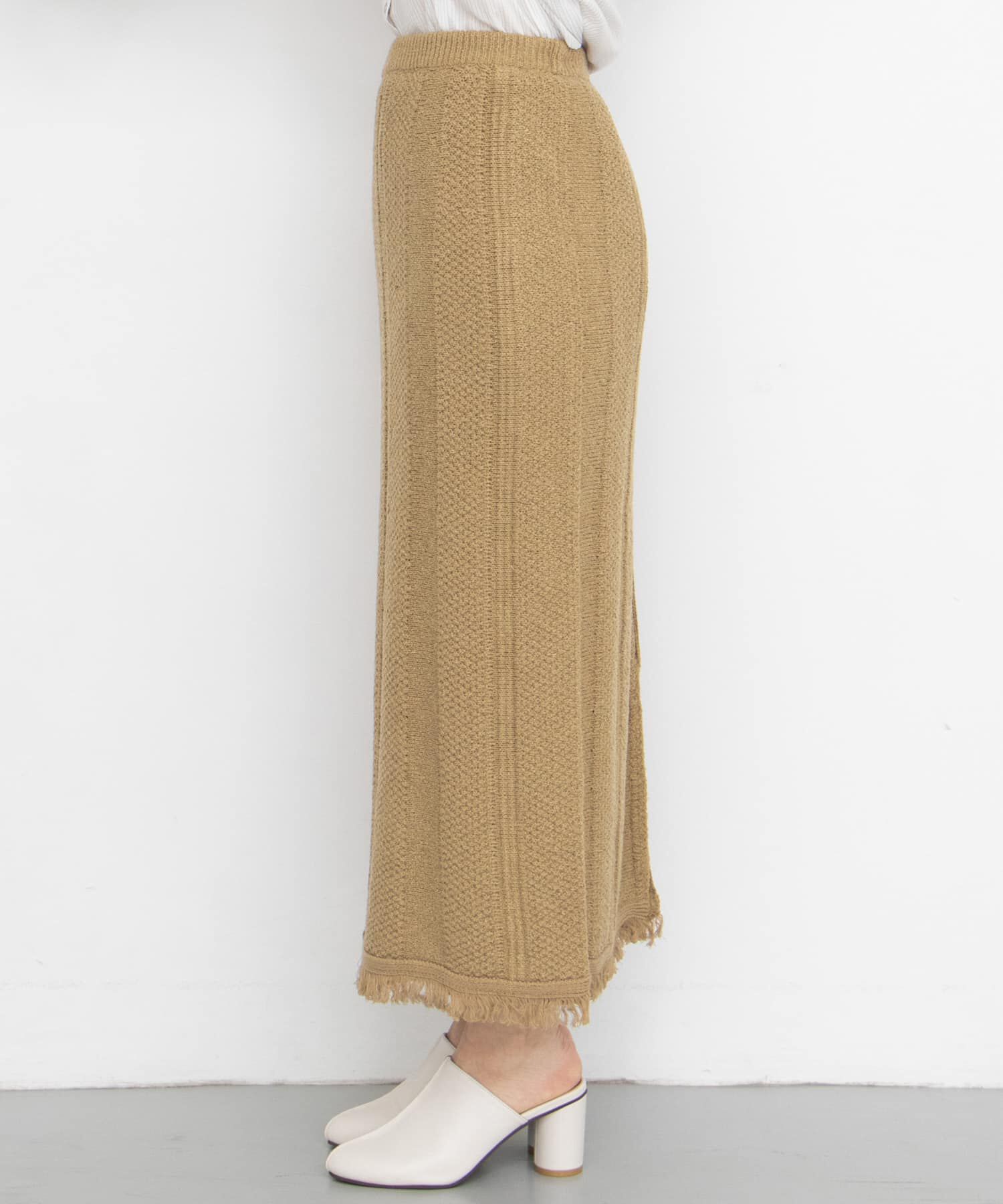  「タイトフリンジニットスカート」|スカート|