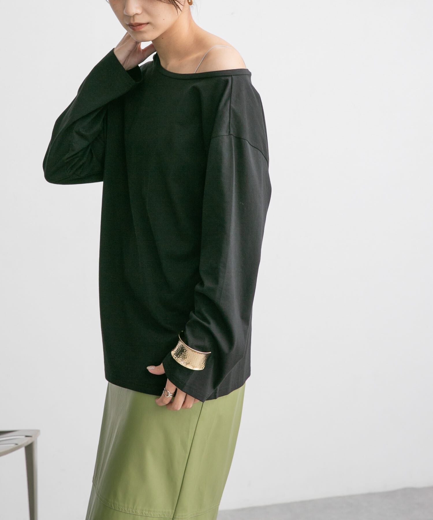  「アシメネックカットソー」|Tシャツ・カットソー|