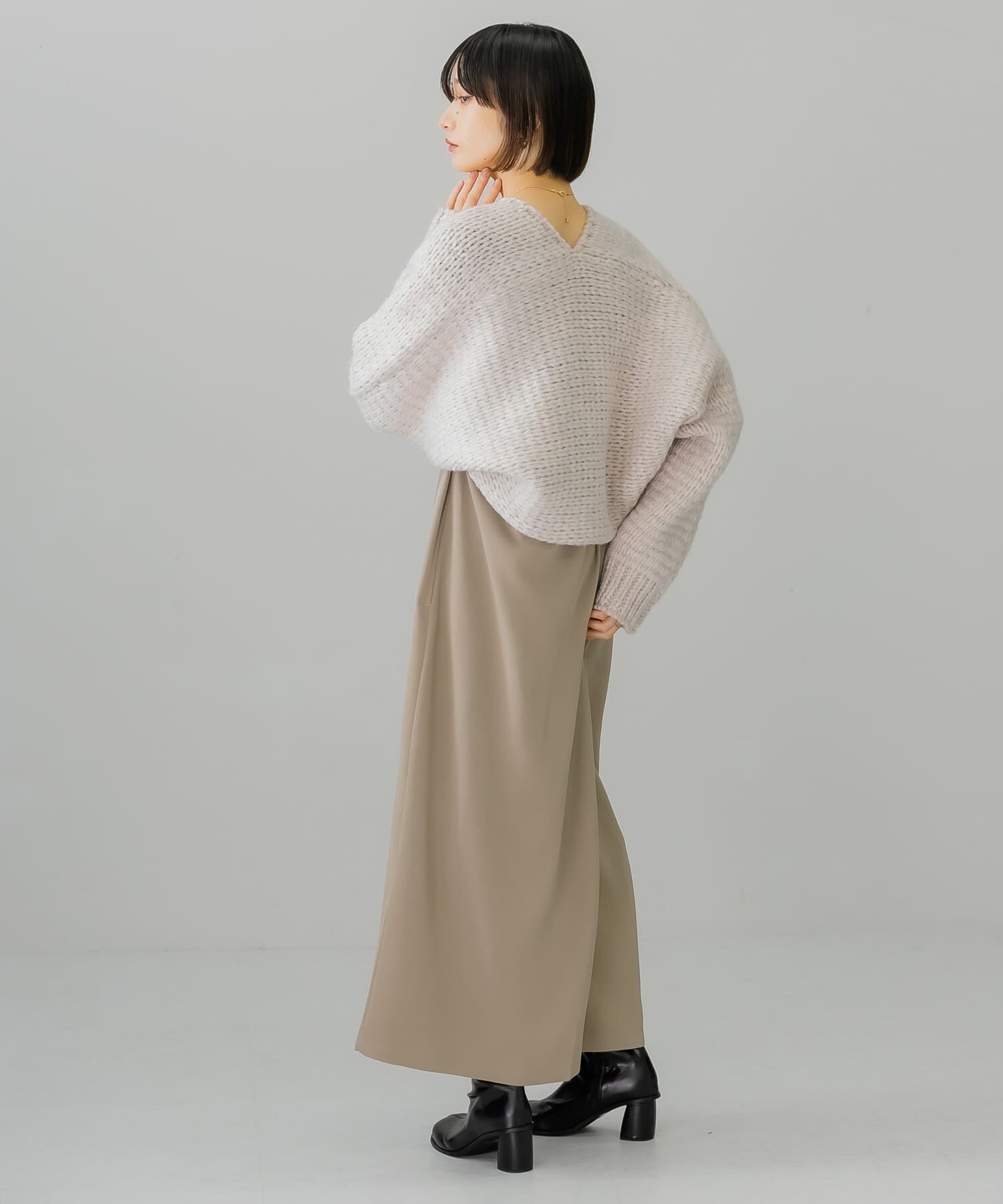  「ローゲージショートニットカーディガン」|カーディガン|