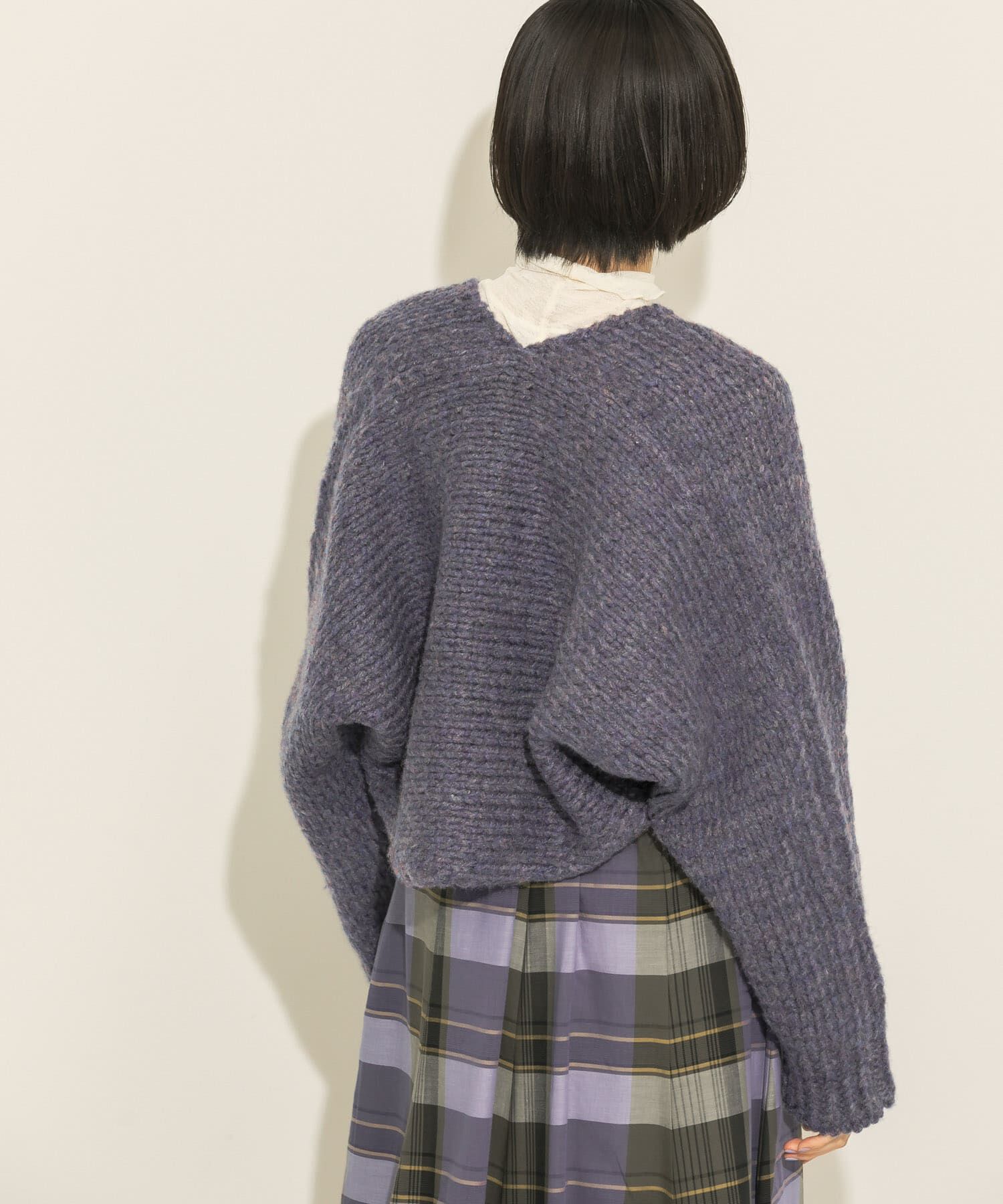  「ローゲージショートニットカーディガン」|カーディガン|