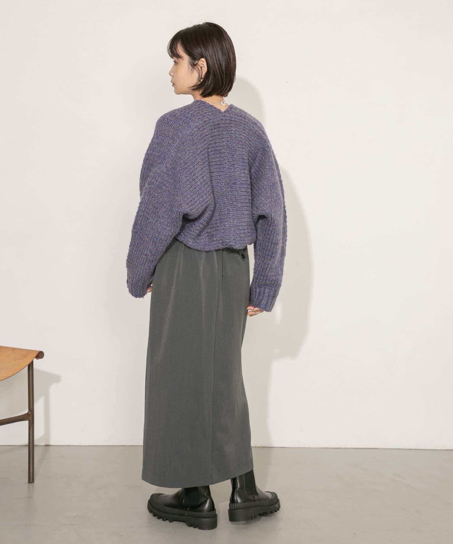  「ローゲージショートニットカーディガン」|カーディガン|