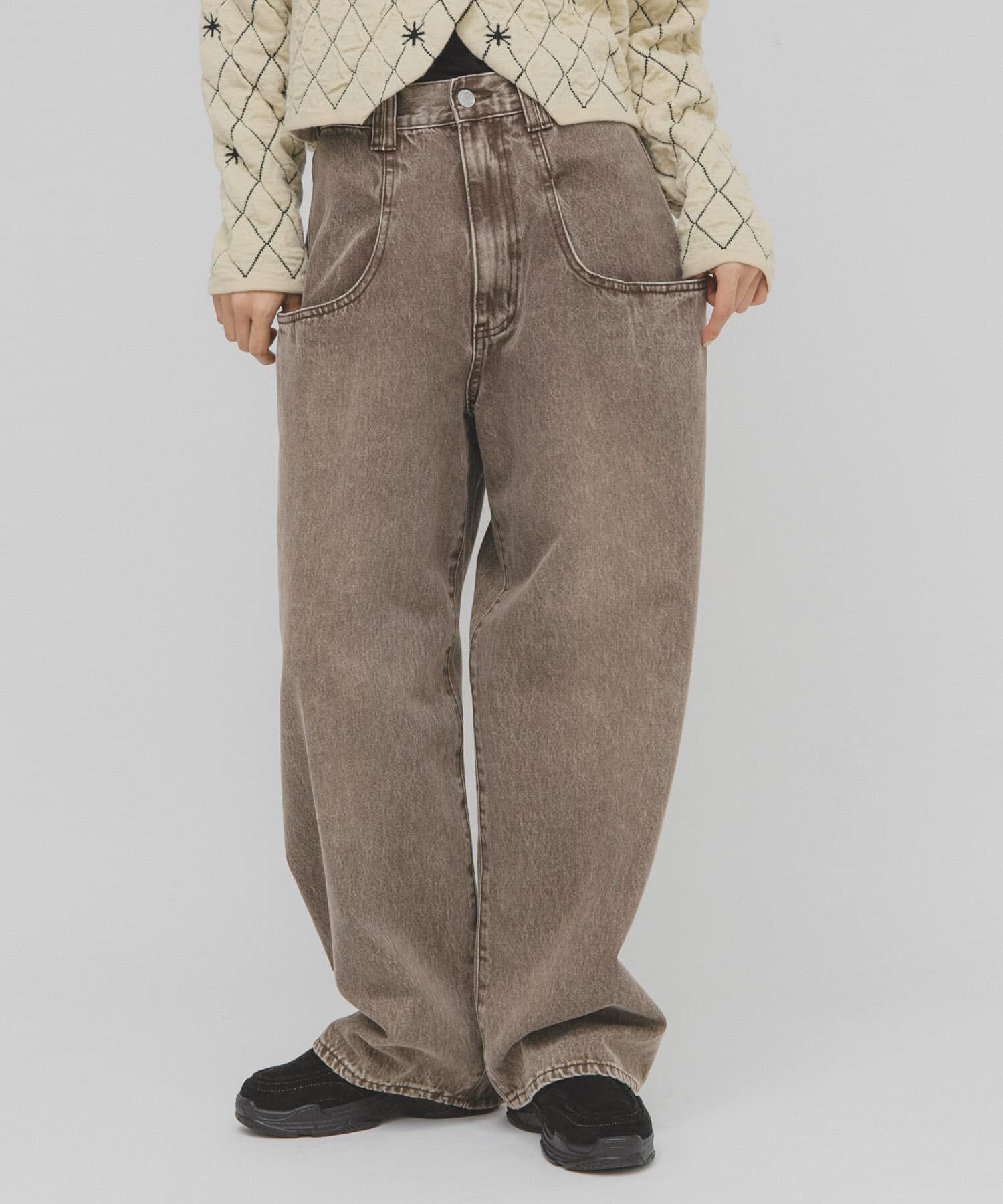  「『一部WEB限定カラー』『3サイズ展開』BIGポケットデザインデニム」|デニム|ブラウン