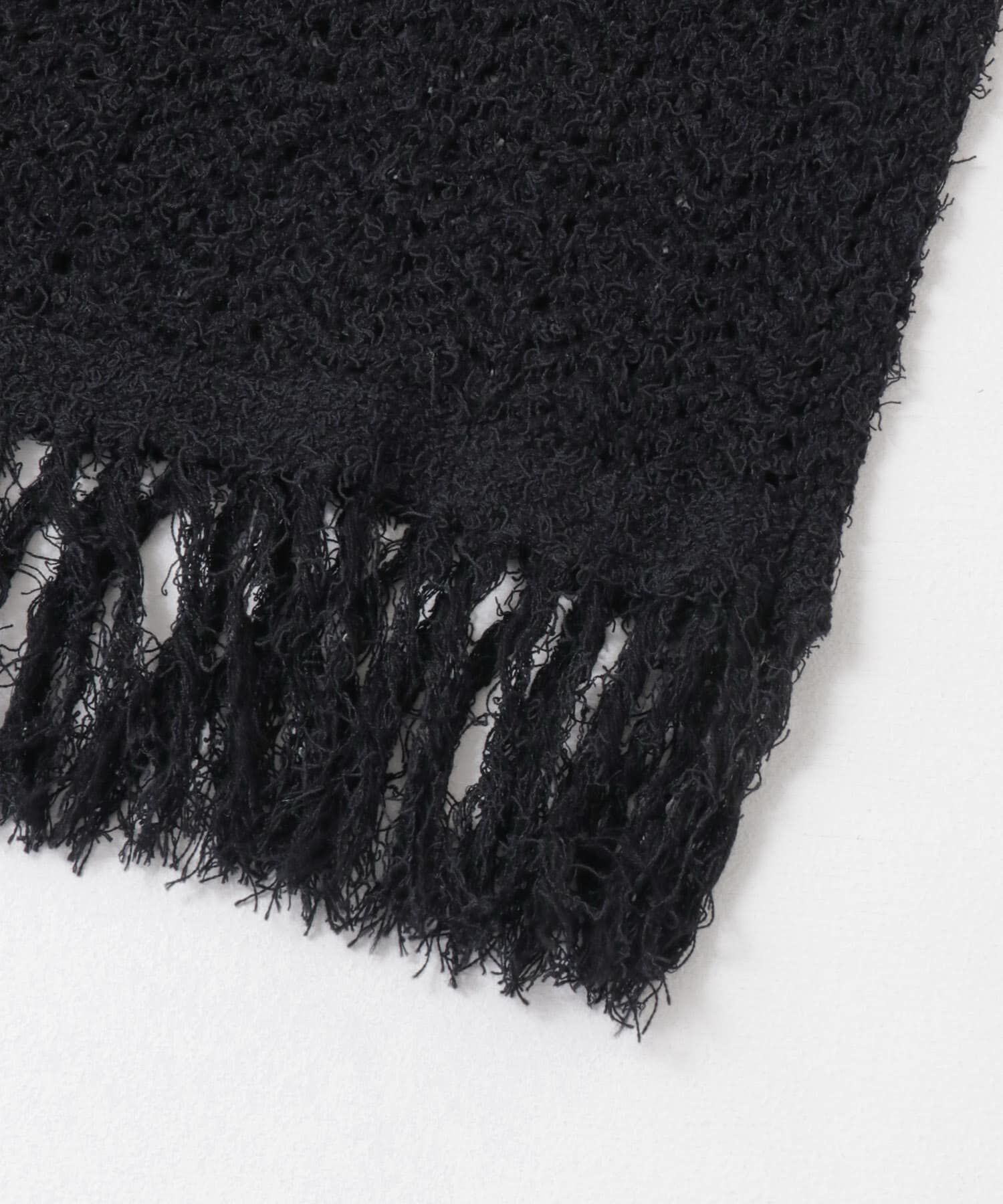  「フリンジ透かし編みニットスカート」|スカート|