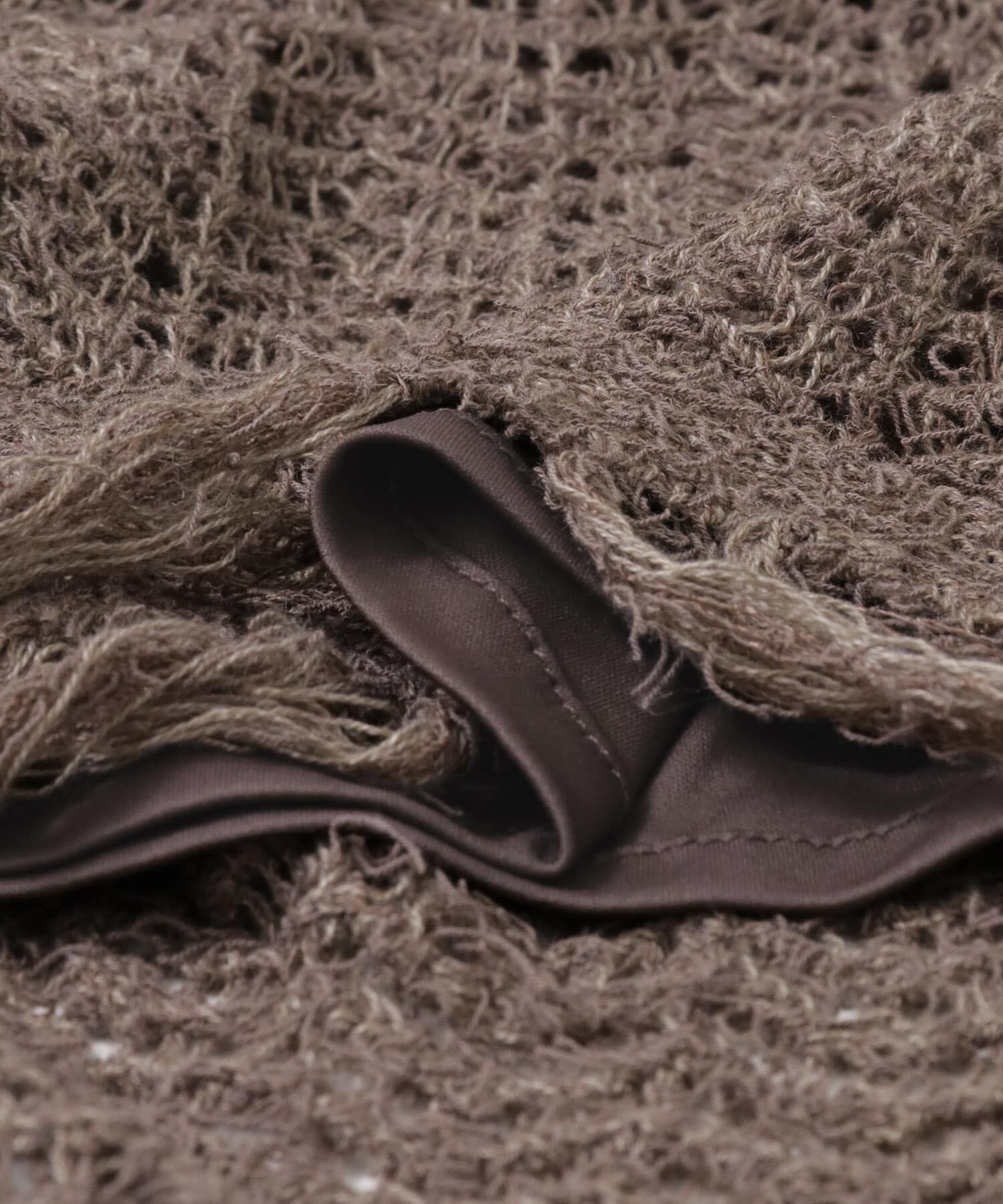  「フリンジ透かし編みニットスカート」|スカート|