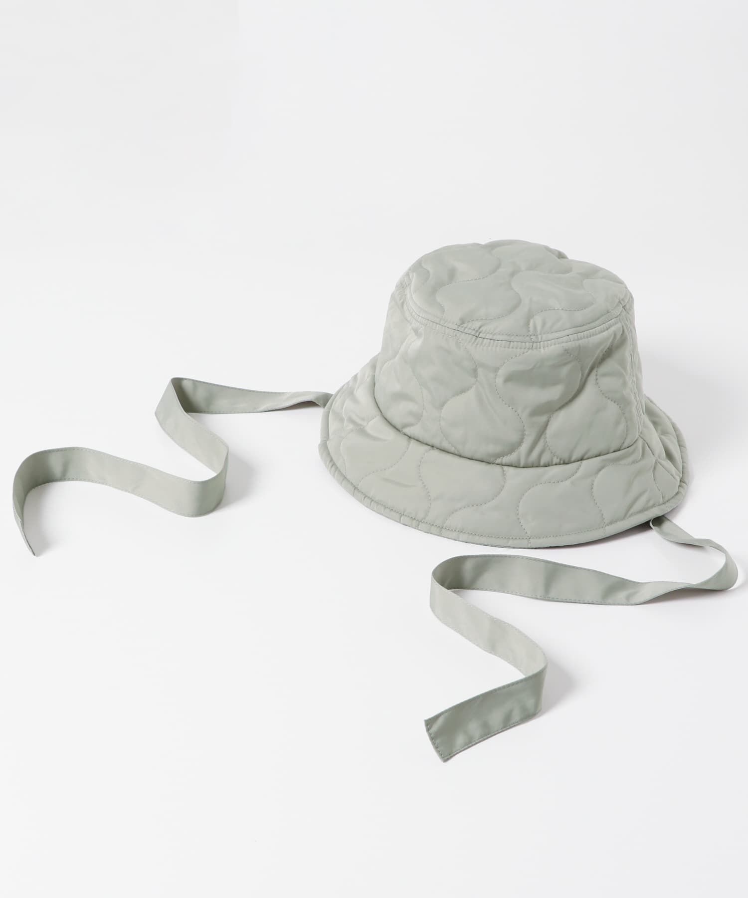  「リボン付きキルティングバケットHAT」|ハット|