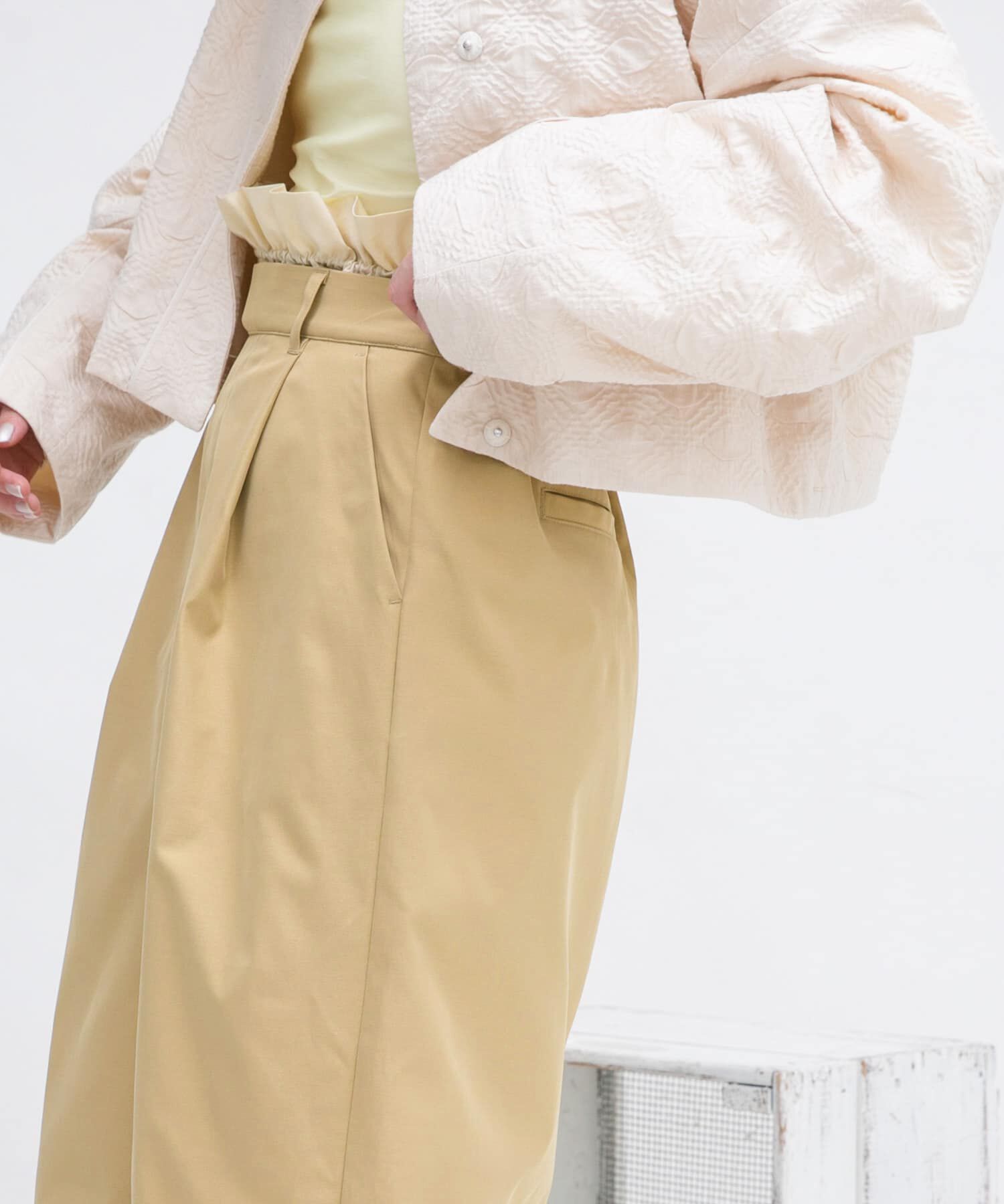  「ウエストドロストレイヤードスカート」|スカート|