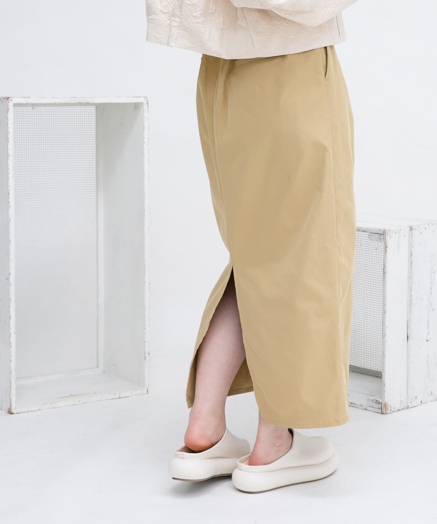  「ウエストドロストレイヤードスカート」|スカート|