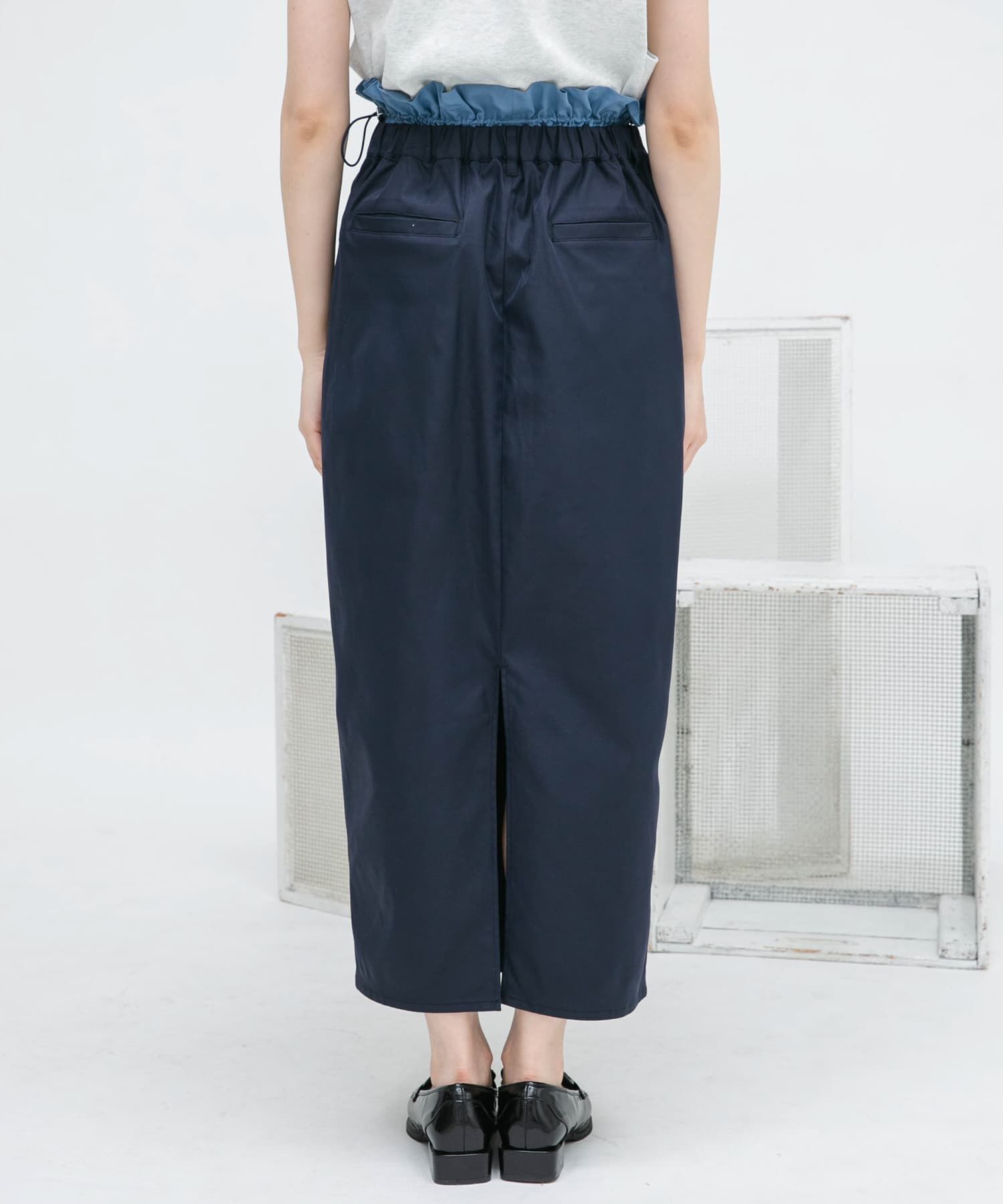  「ウエストドロストレイヤードスカート」|スカート|