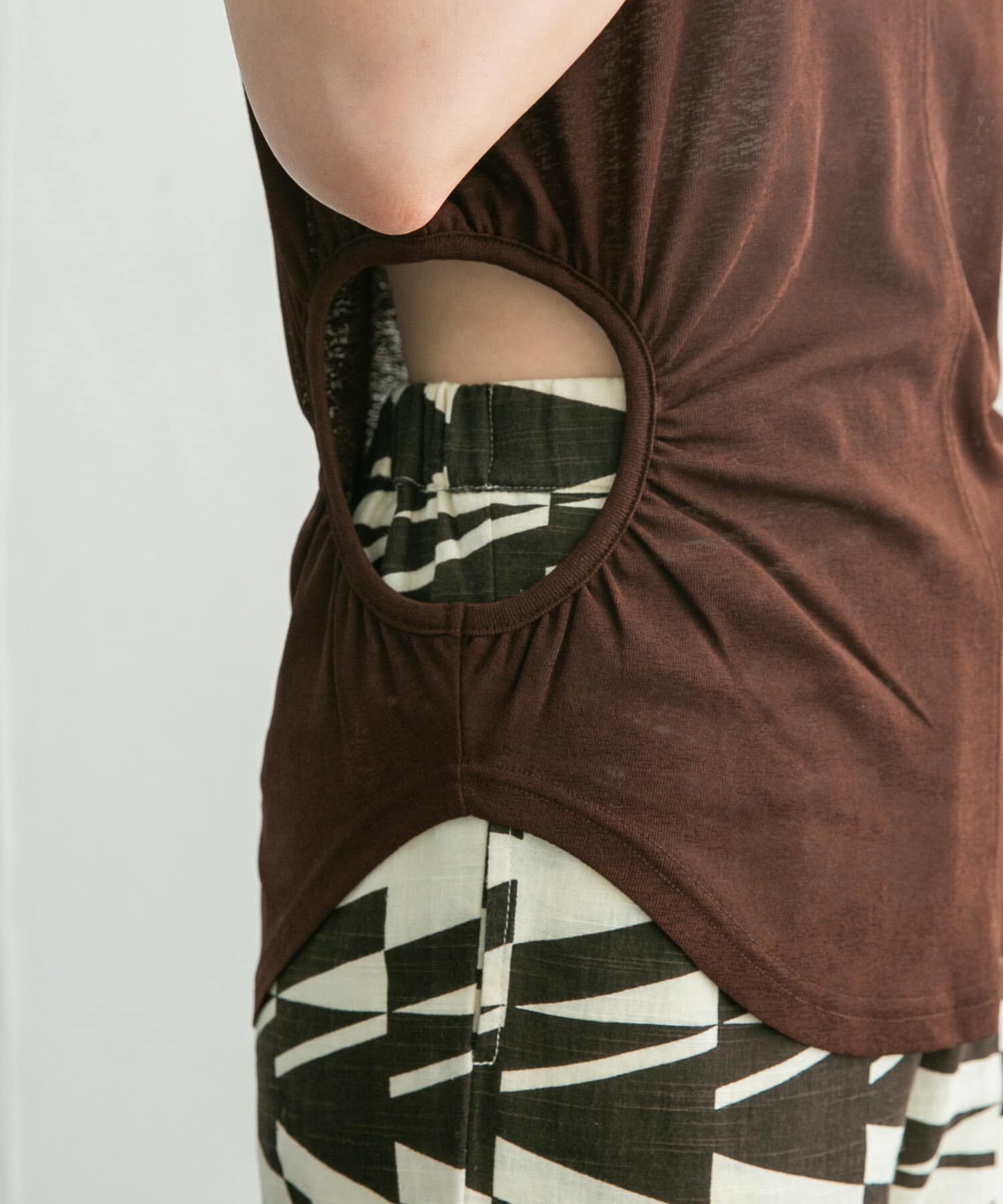  「サイドオープンカットソー」|Tシャツ・カットソー|