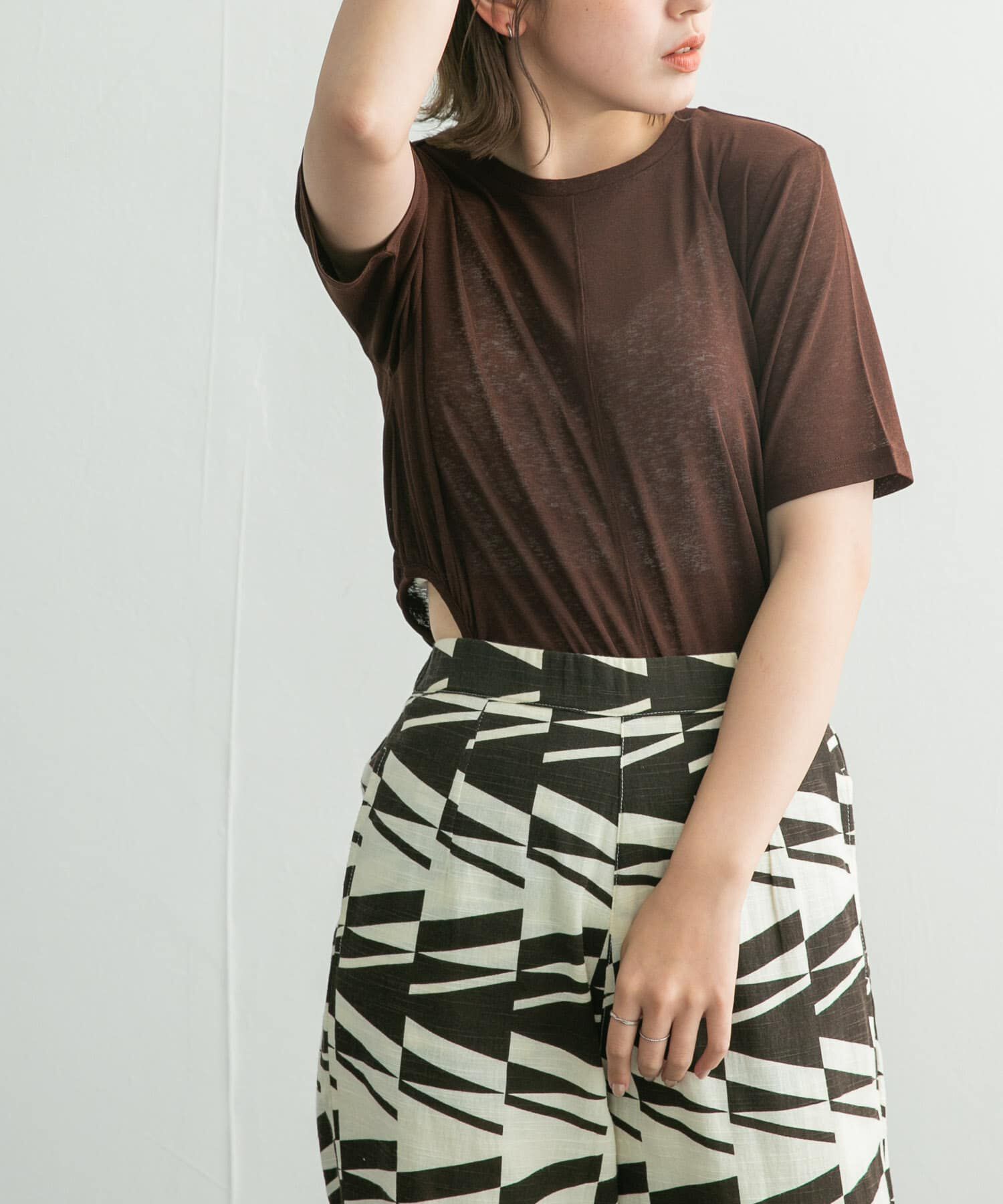  「サイドオープンカットソー」|Tシャツ・カットソー|