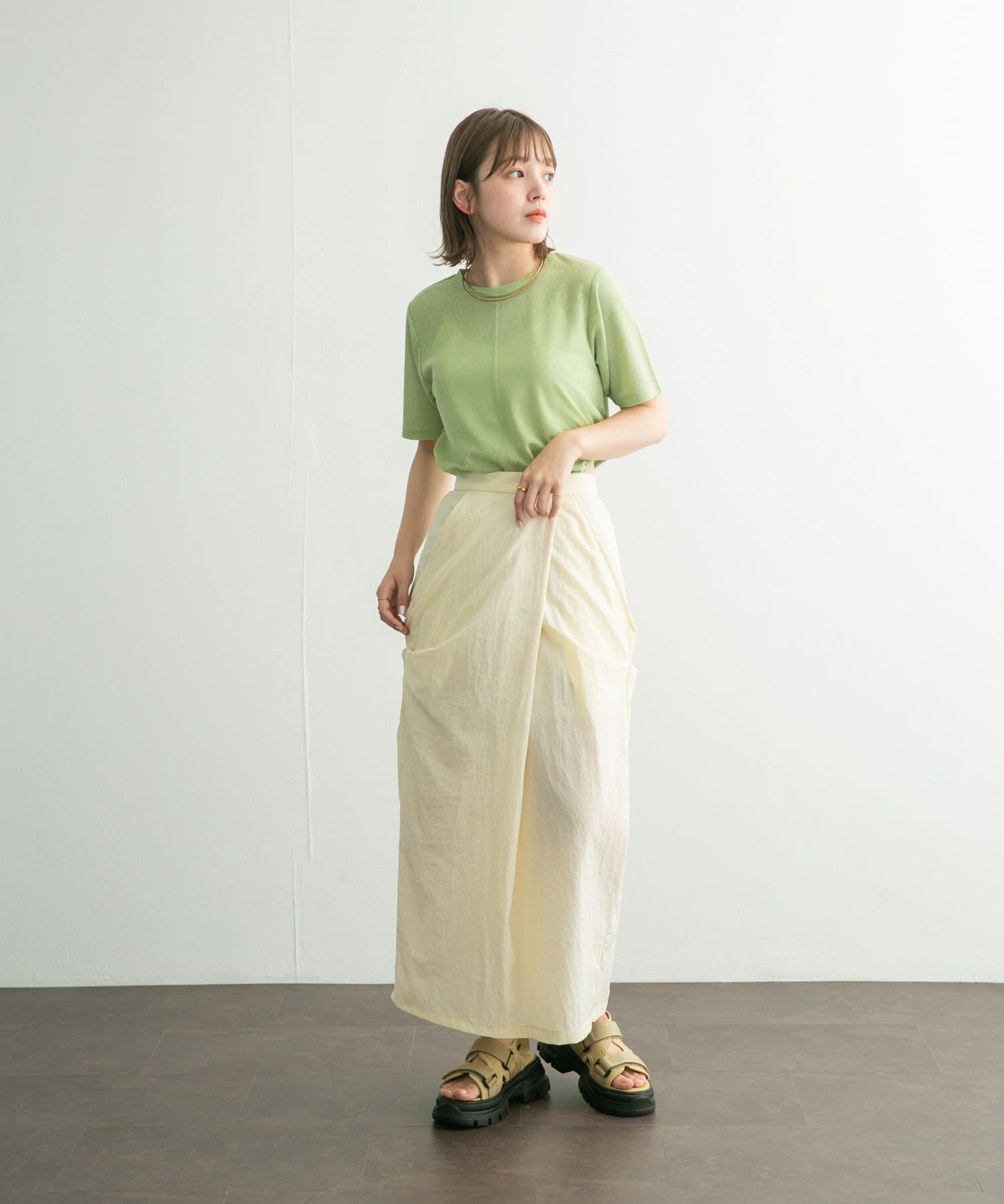  「サイドオープンカットソー」|Tシャツ・カットソー|