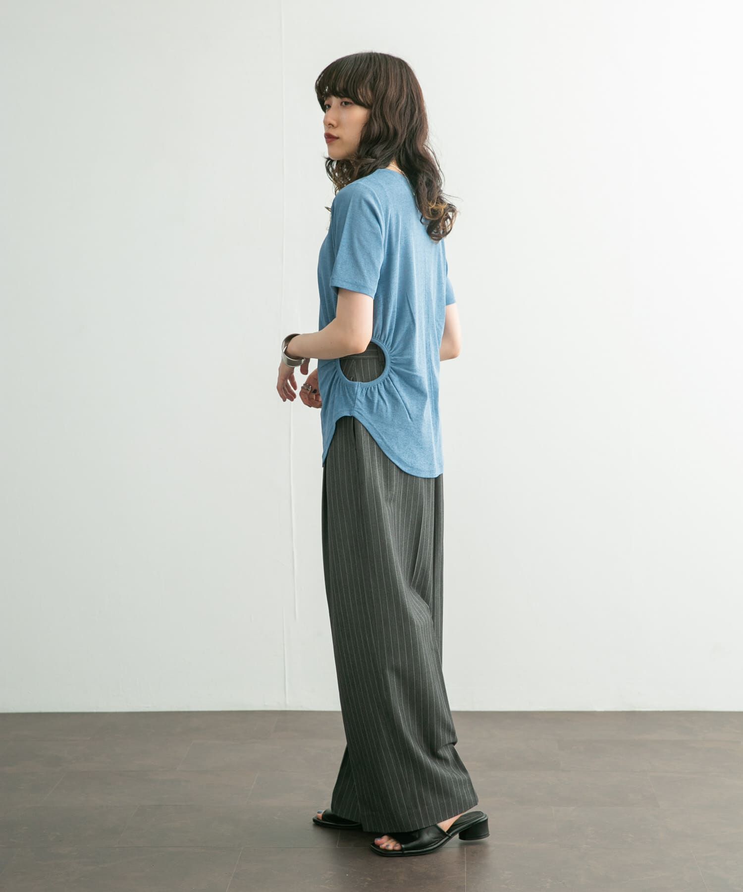  「サイドオープンカットソー」|Tシャツ・カットソー|