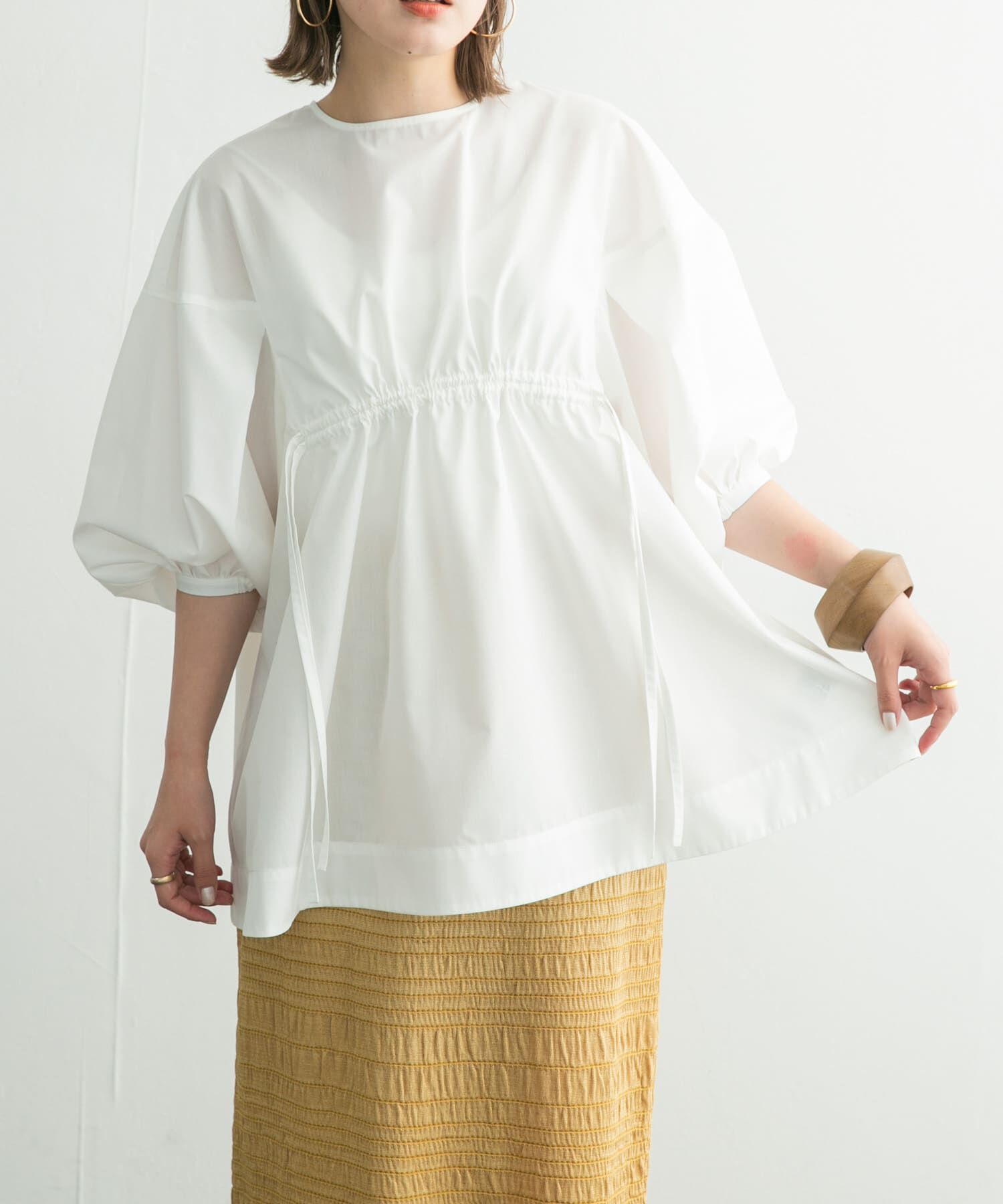  「フロントドロストブラウス」|シャツ・ブラウス|