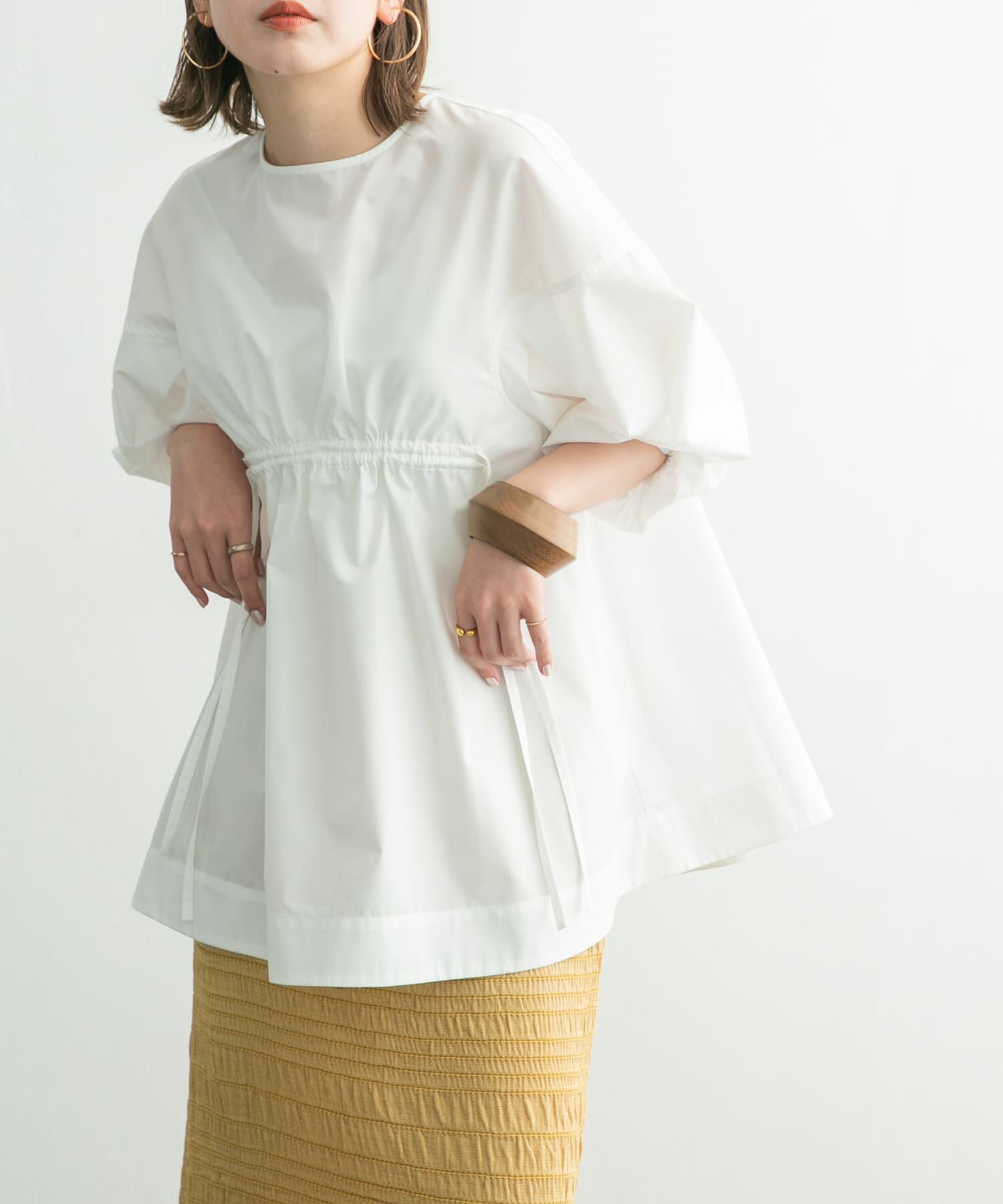  「フロントドロストブラウス」|シャツ・ブラウス|