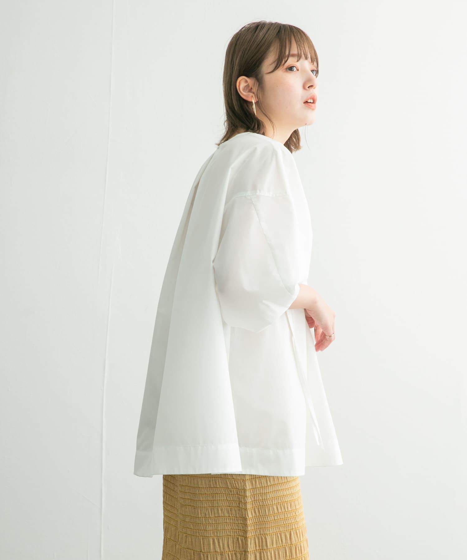  「フロントドロストブラウス」|シャツ・ブラウス|