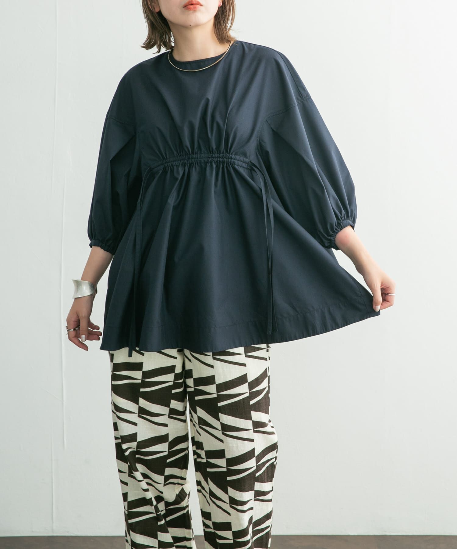  「フロントドロストブラウス」|シャツ・ブラウス|