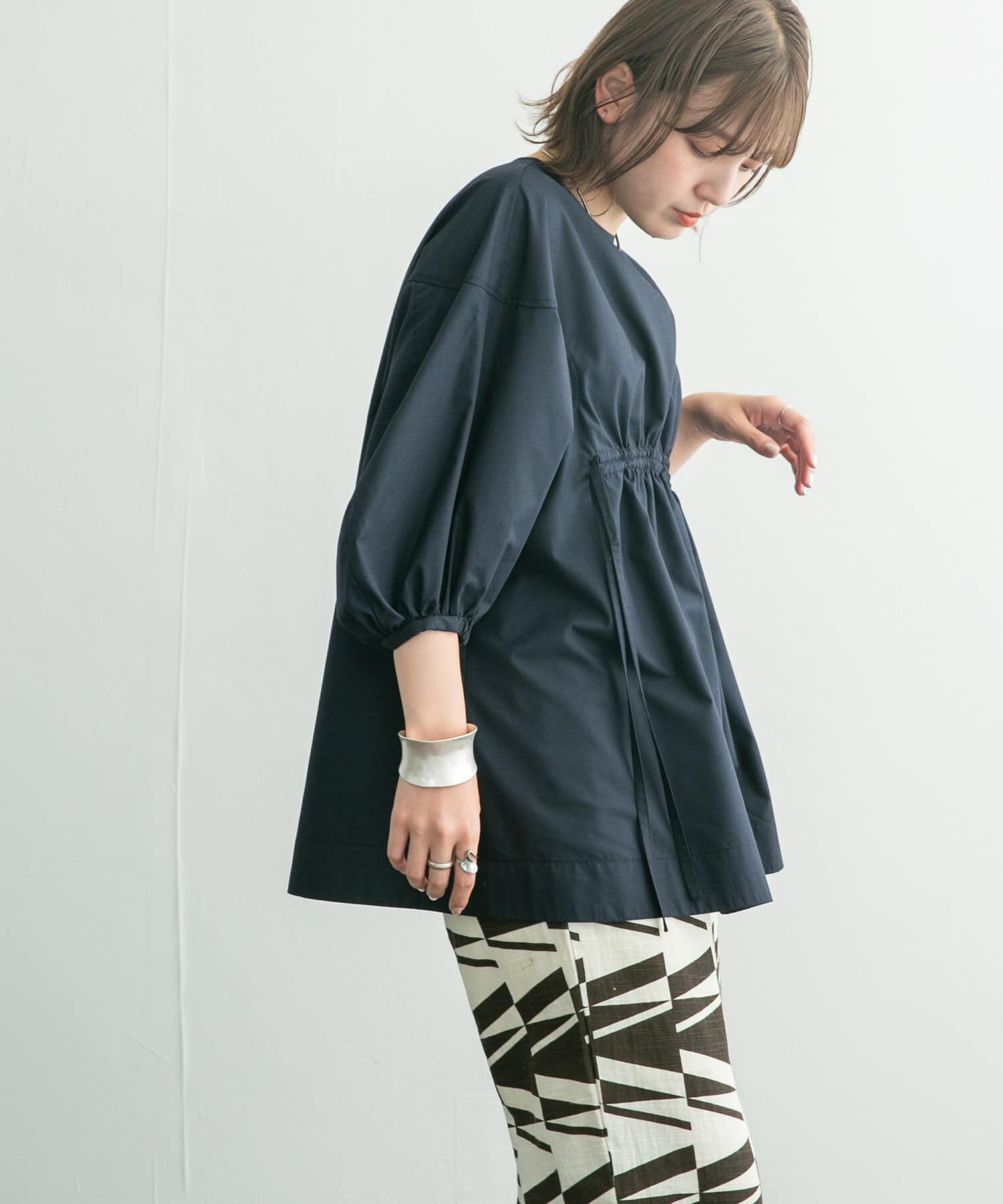  「フロントドロストブラウス」|シャツ・ブラウス|