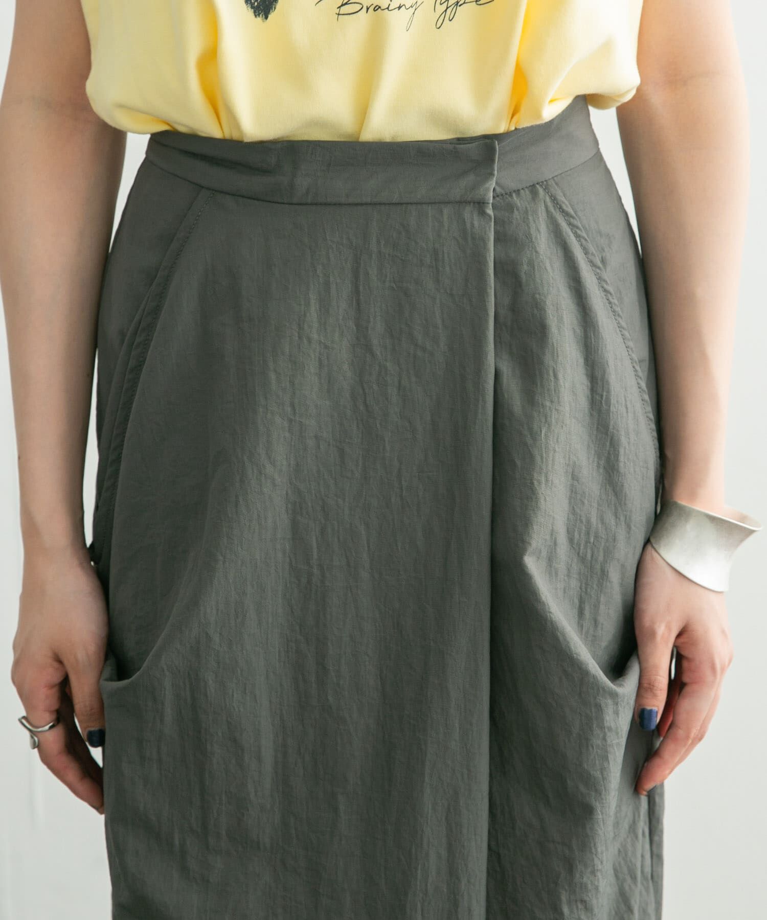  「サイドタックデザインスカート」|スカート|