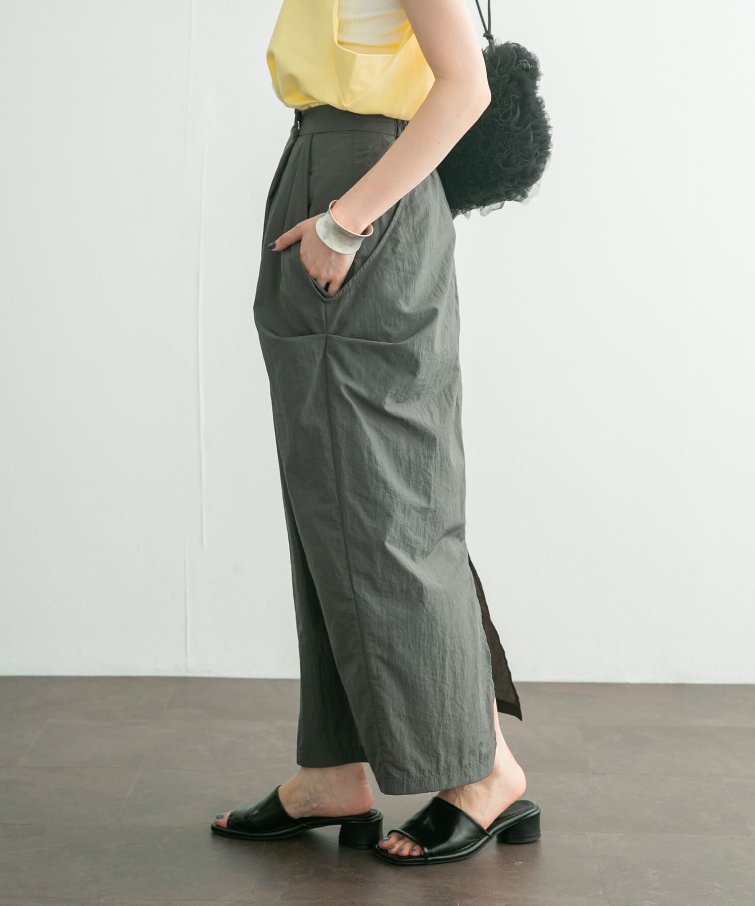  「サイドタックデザインスカート」|スカート|