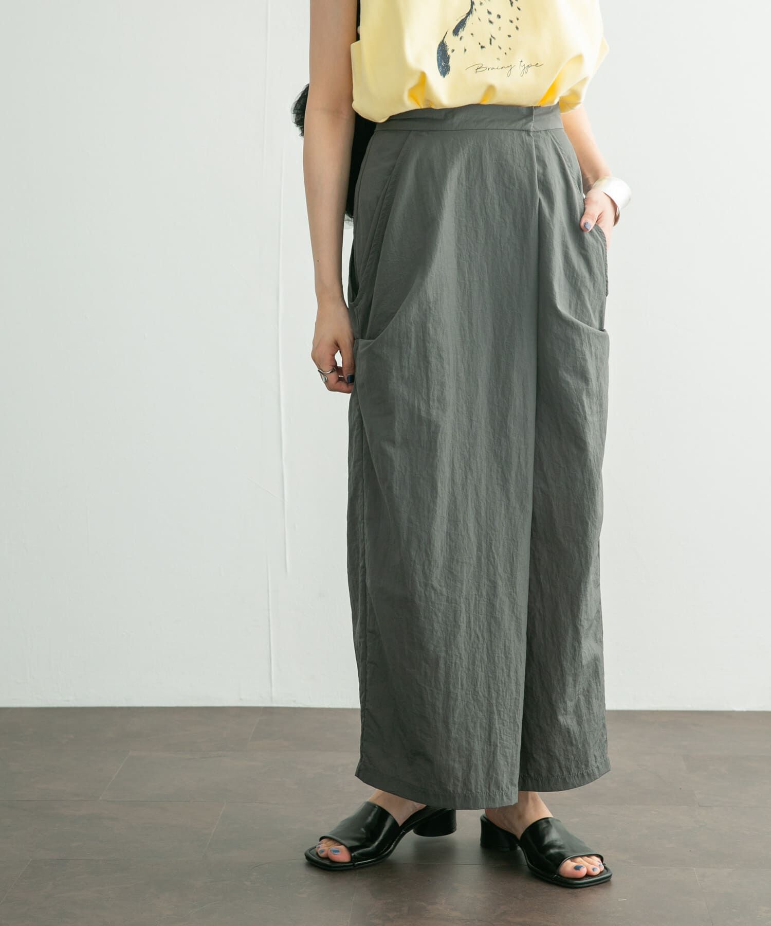  「サイドタックデザインスカート」|スカート|