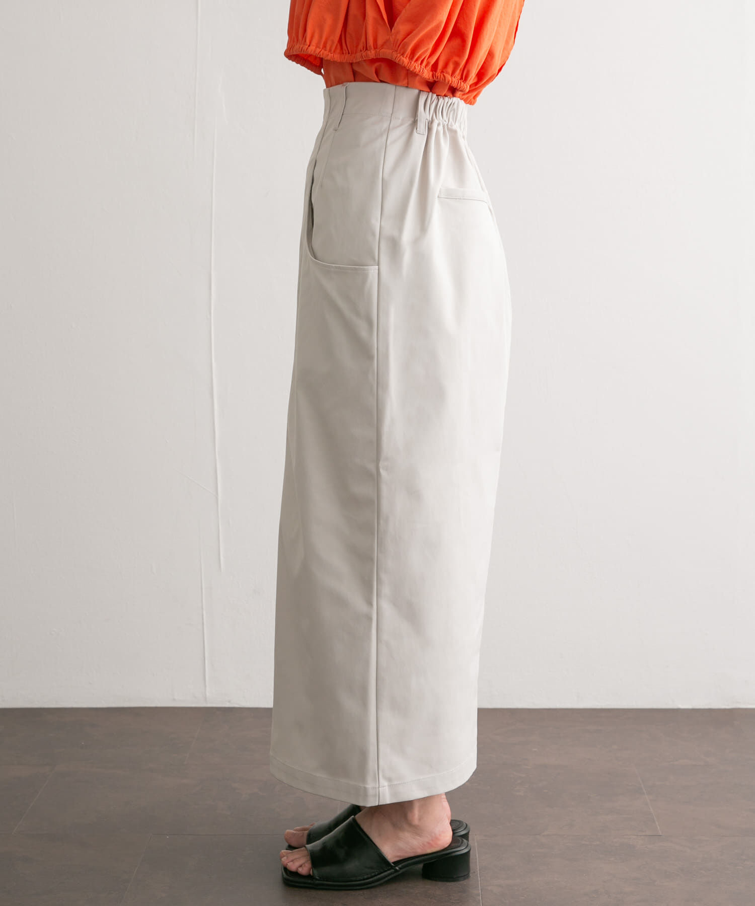  「フロントZIPペンシルスカート」|スカート|